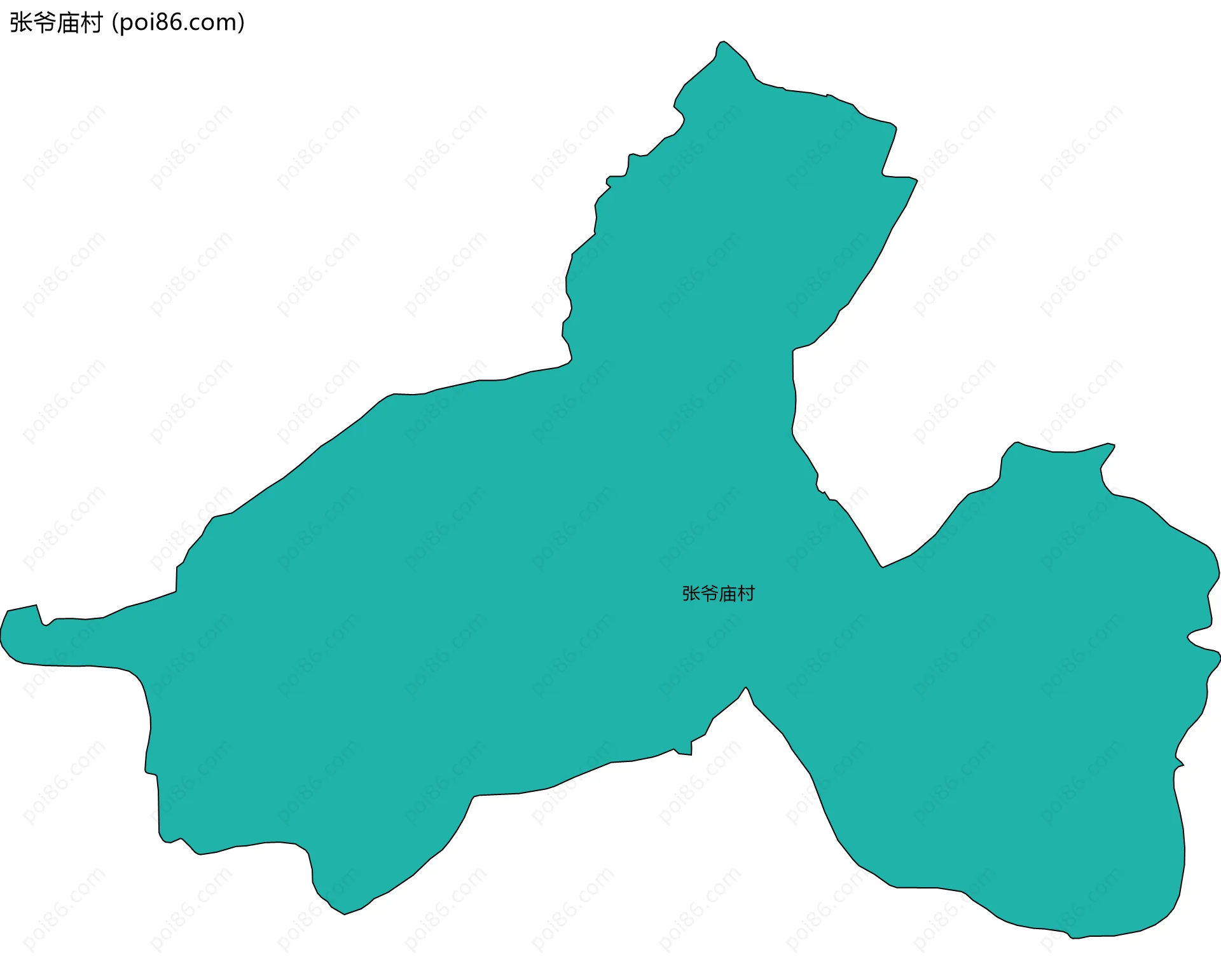 张爷庙村边界地图