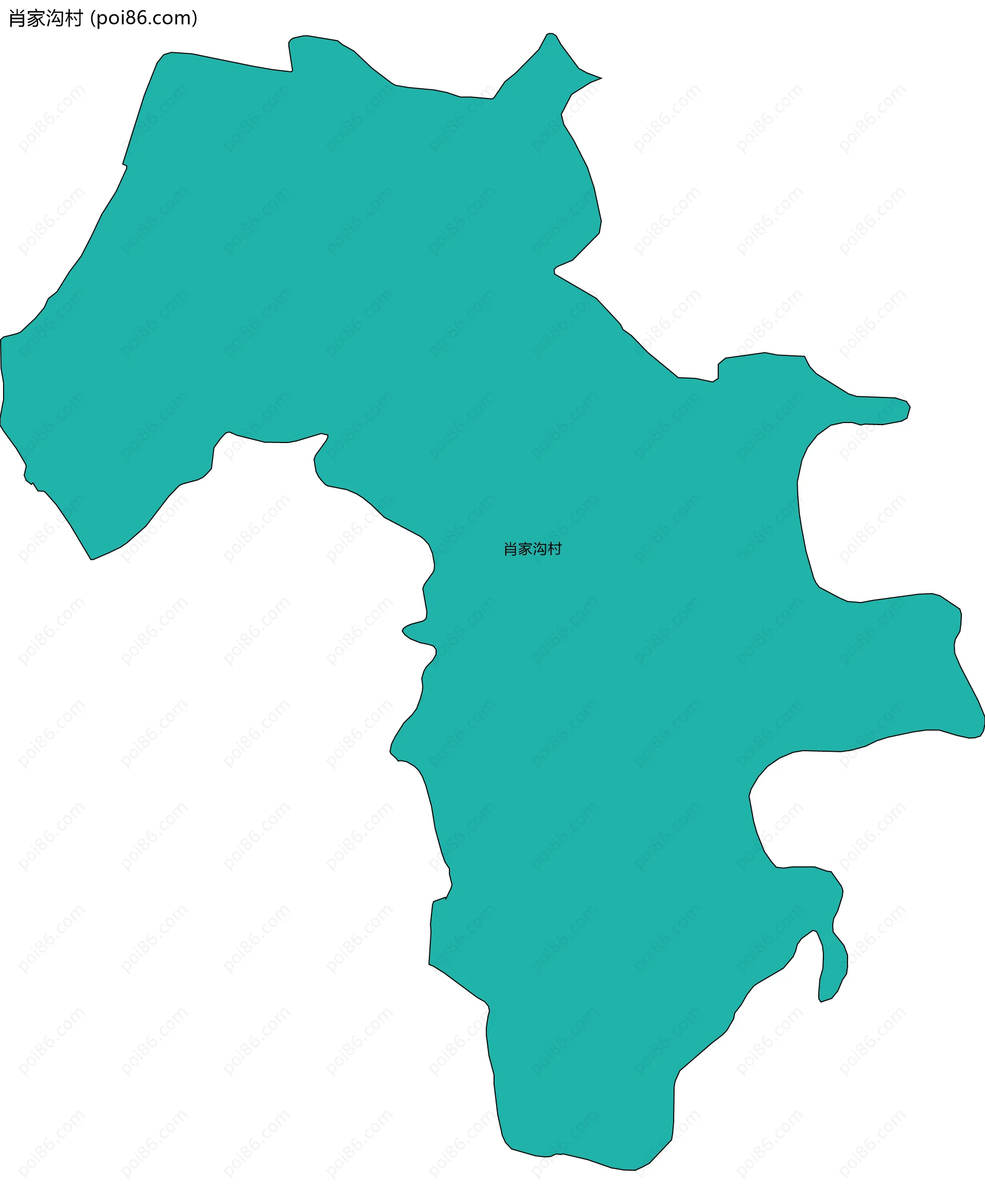 肖家沟村边界地图