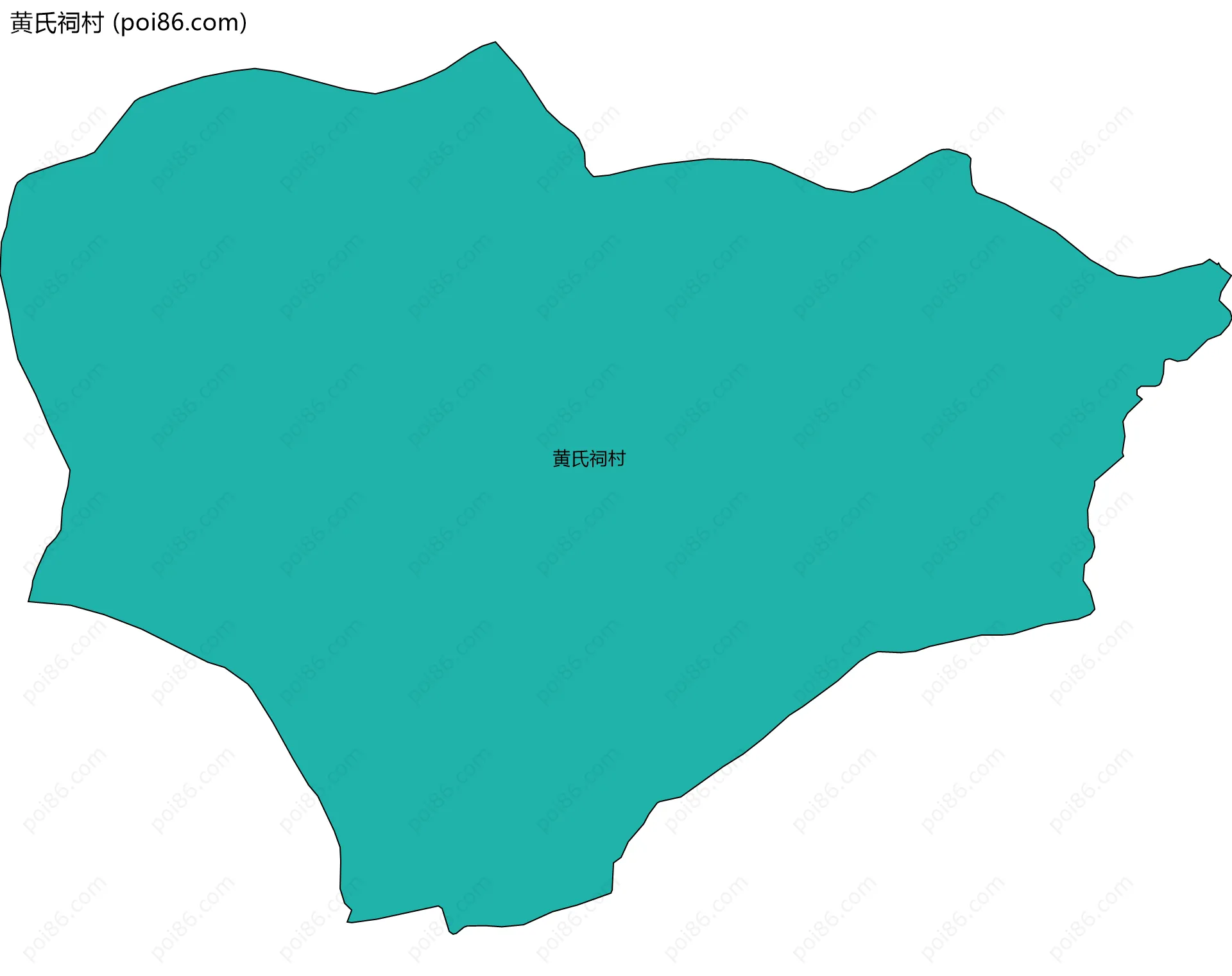 黄氏祠村边界地图