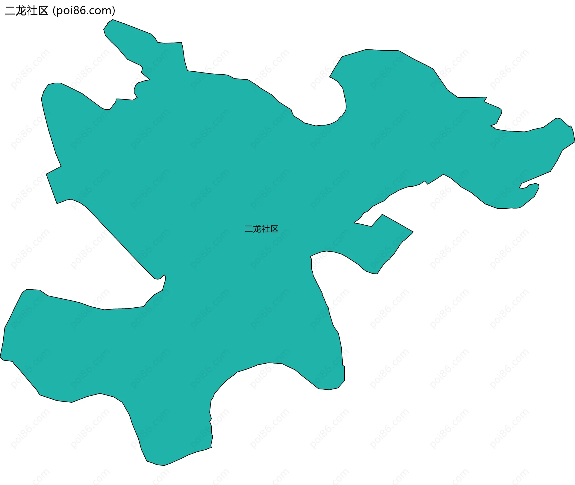 二龙社区边界地图