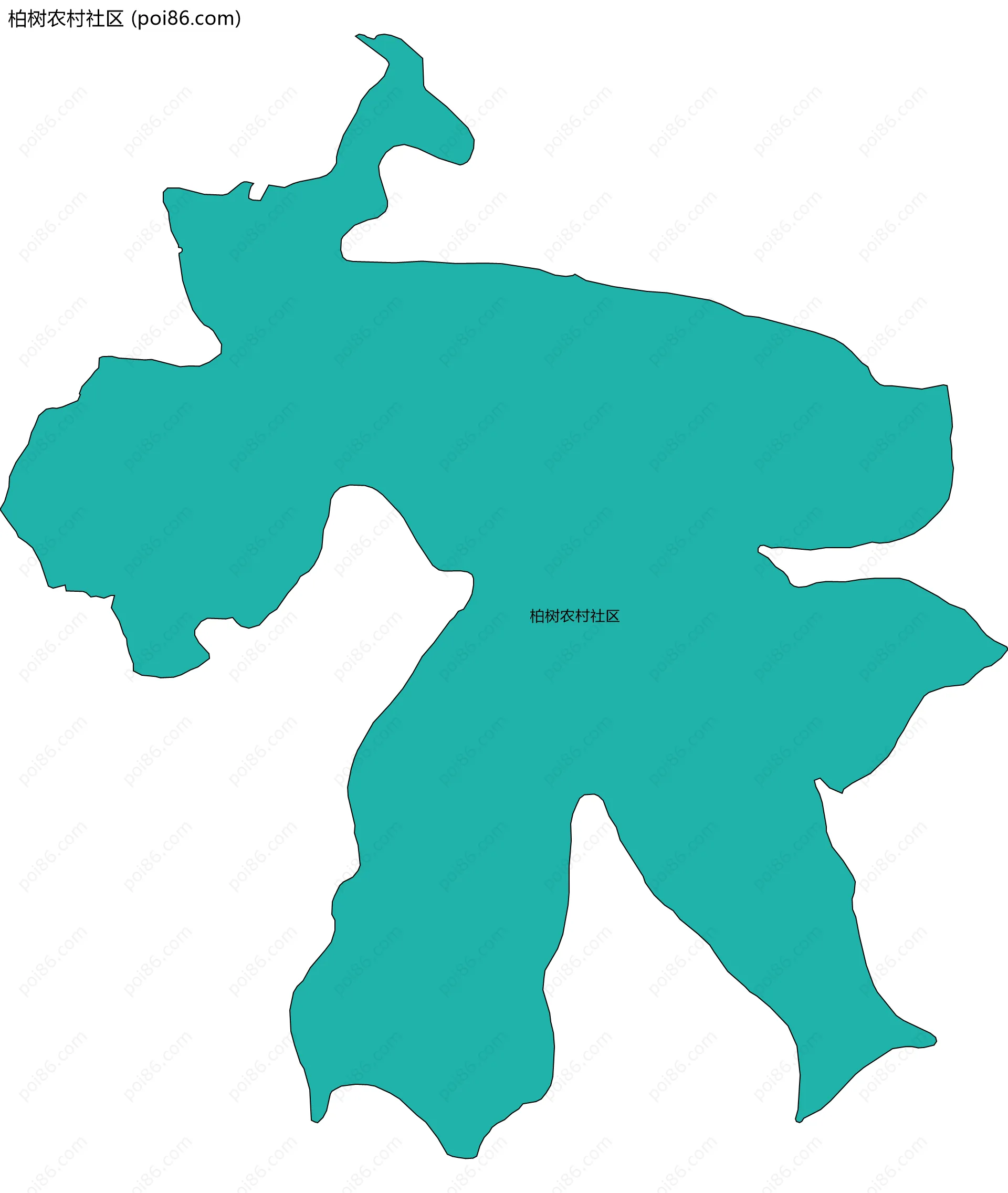 柏树农村社区边界地图