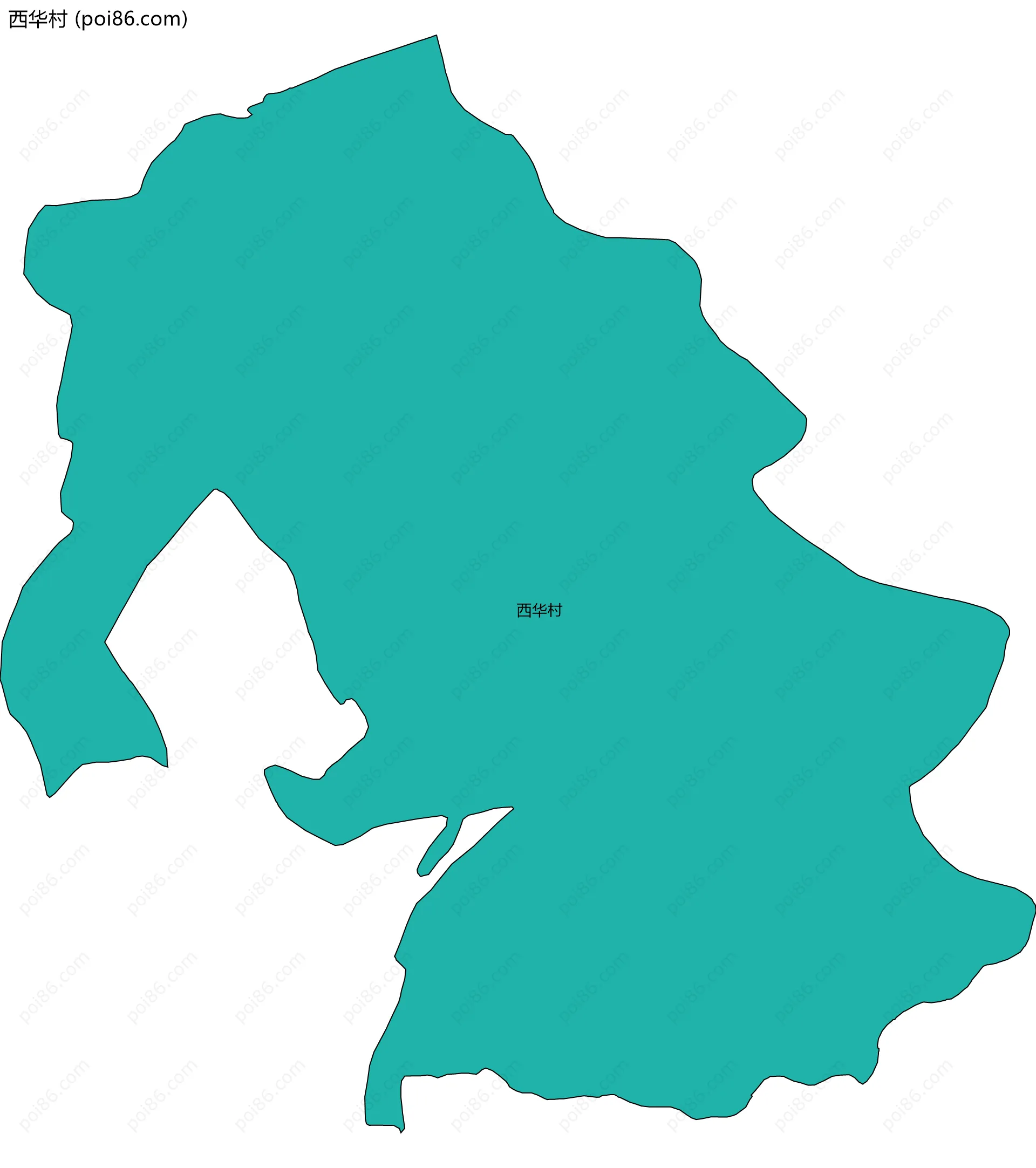 西华村边界地图