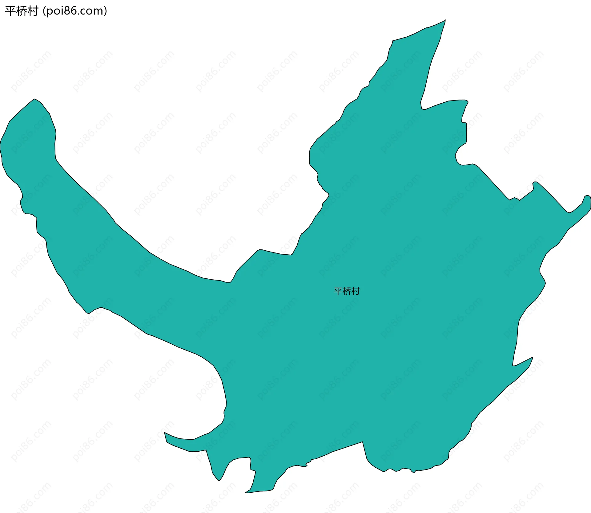 平桥村边界地图