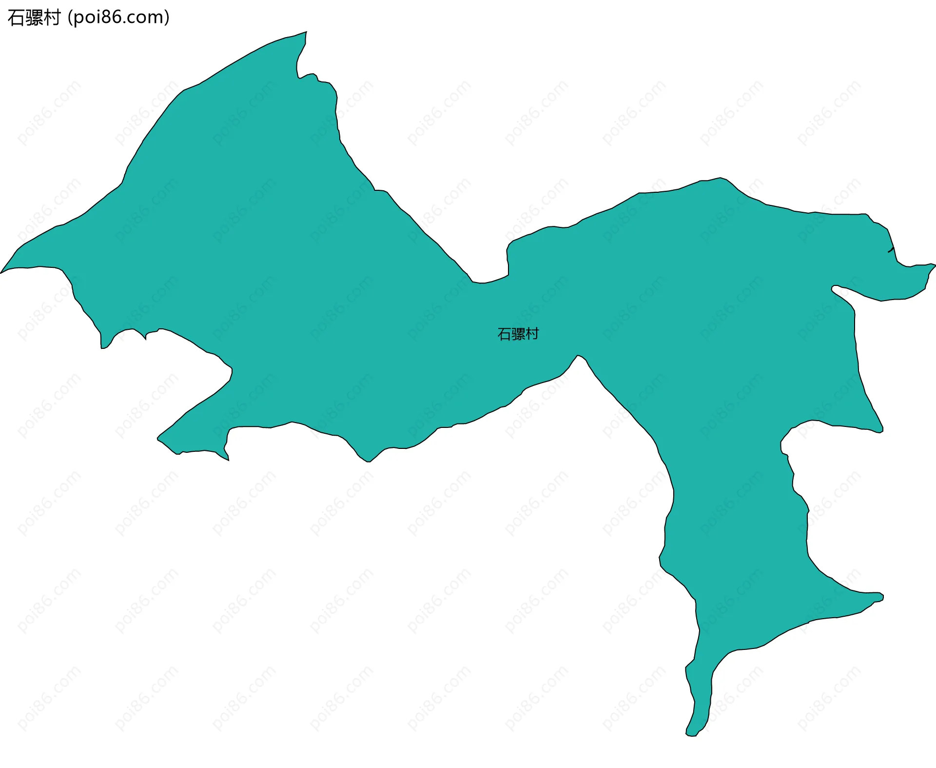 石骡村边界地图