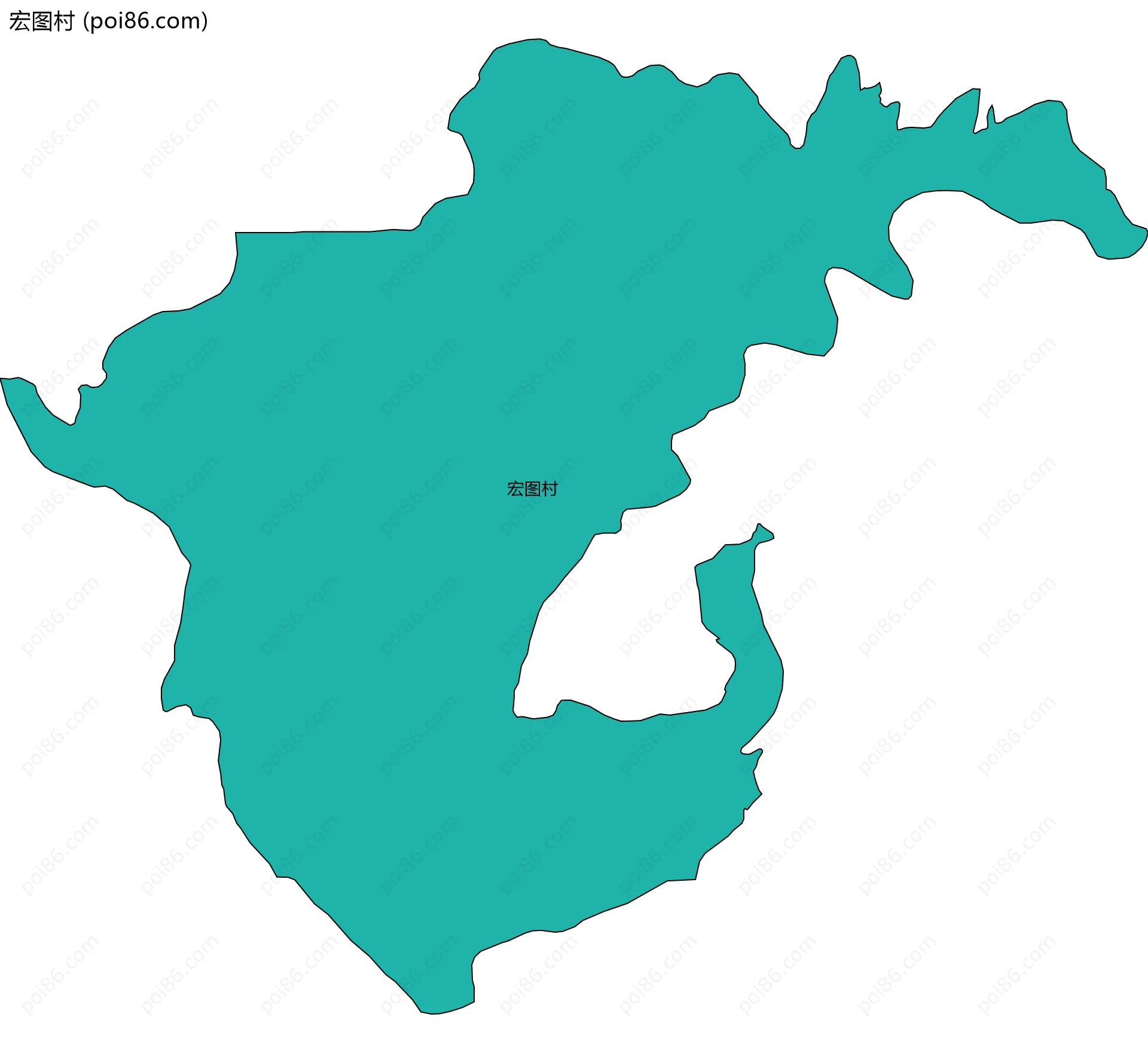 宏图村边界地图