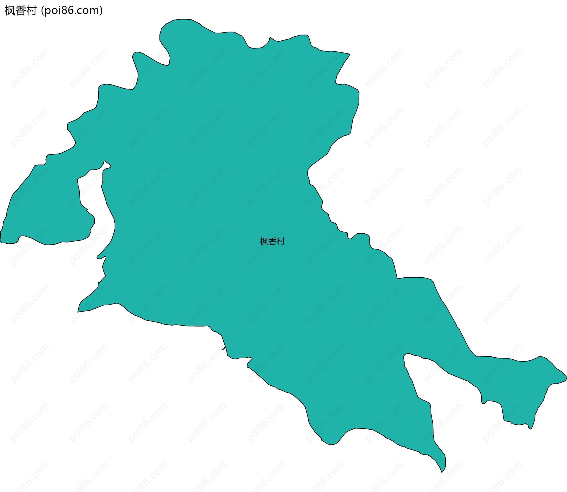 枫香村边界地图