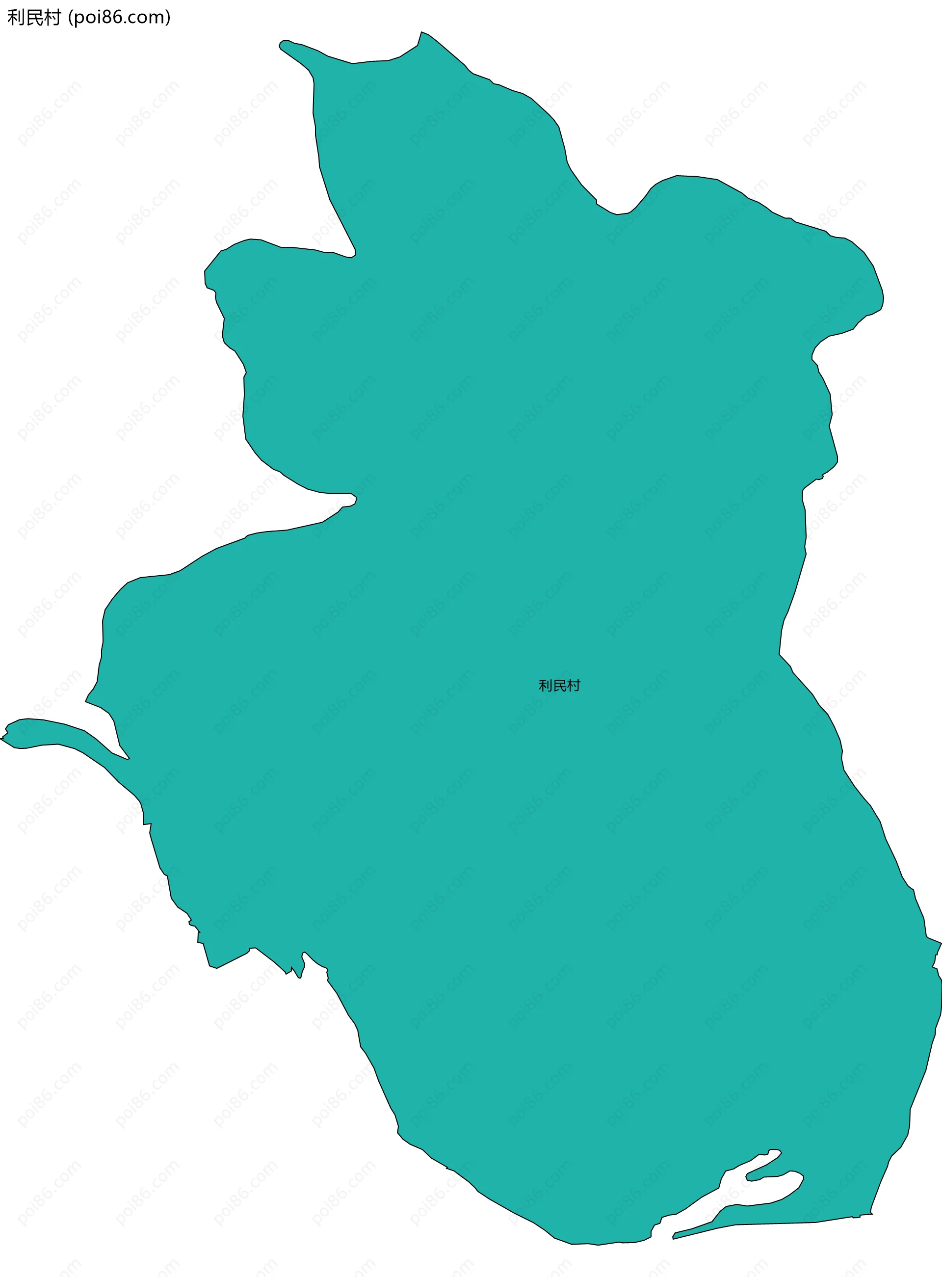 利民村边界地图