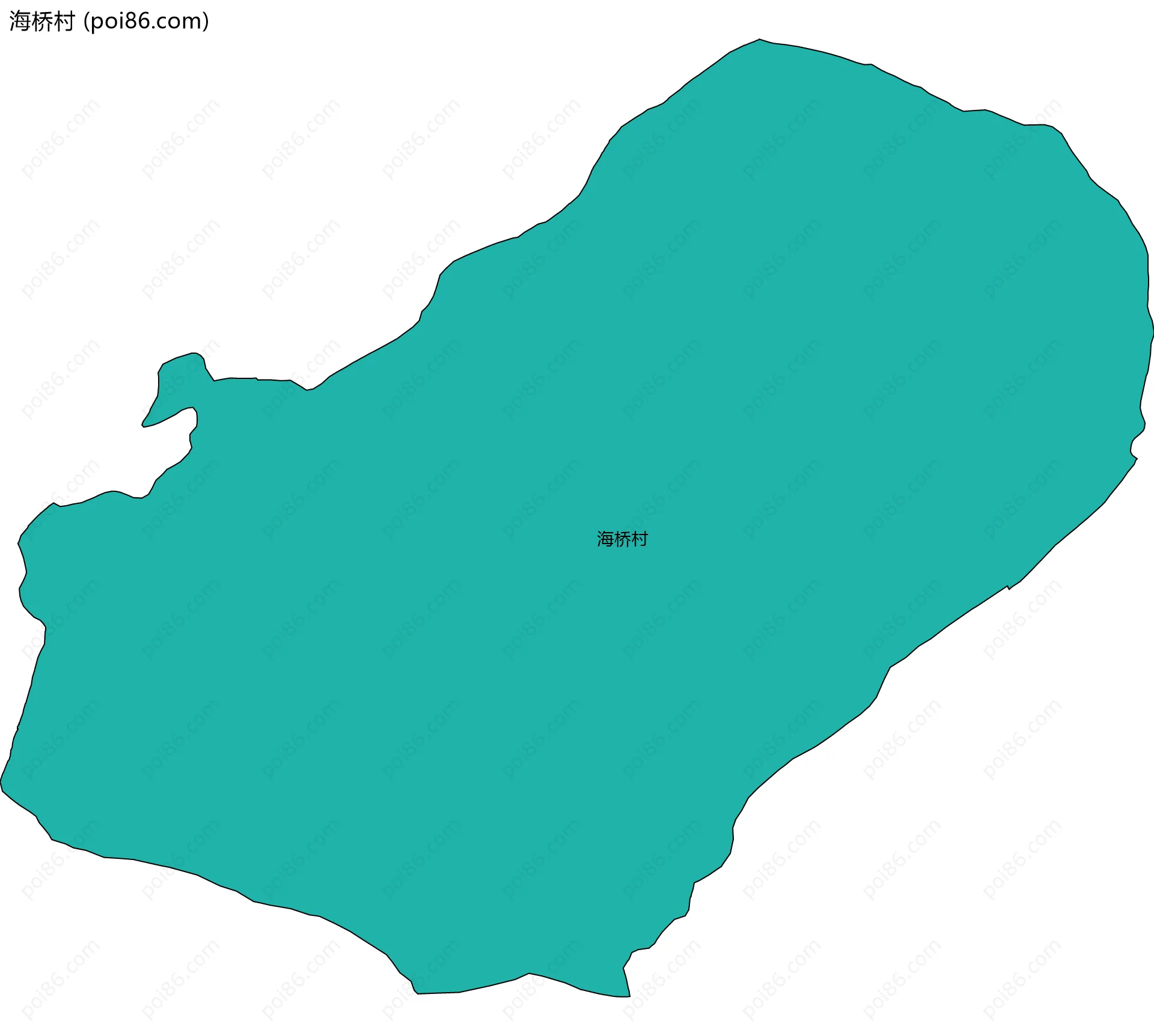海桥村边界地图