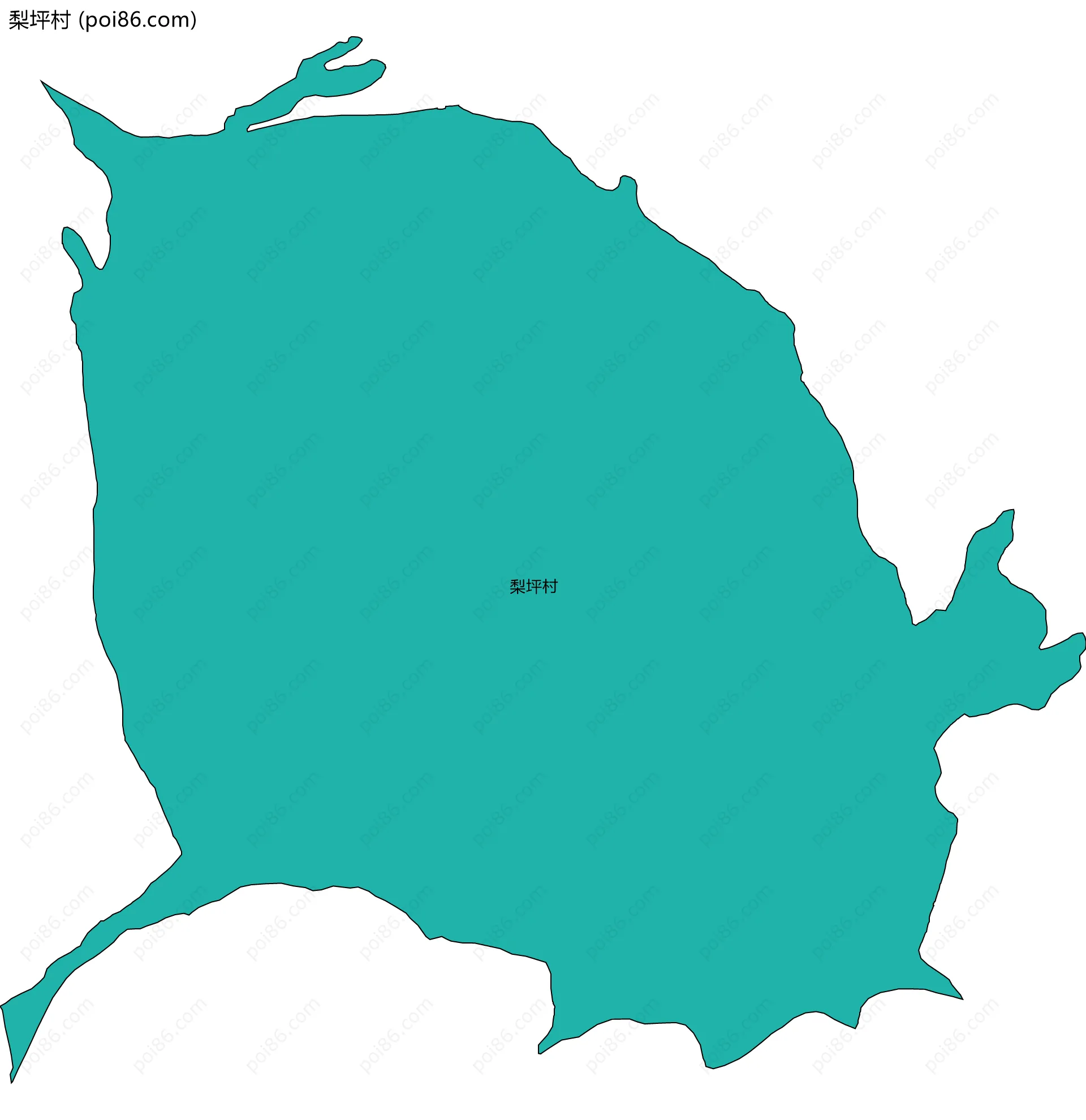 梨坪村边界地图