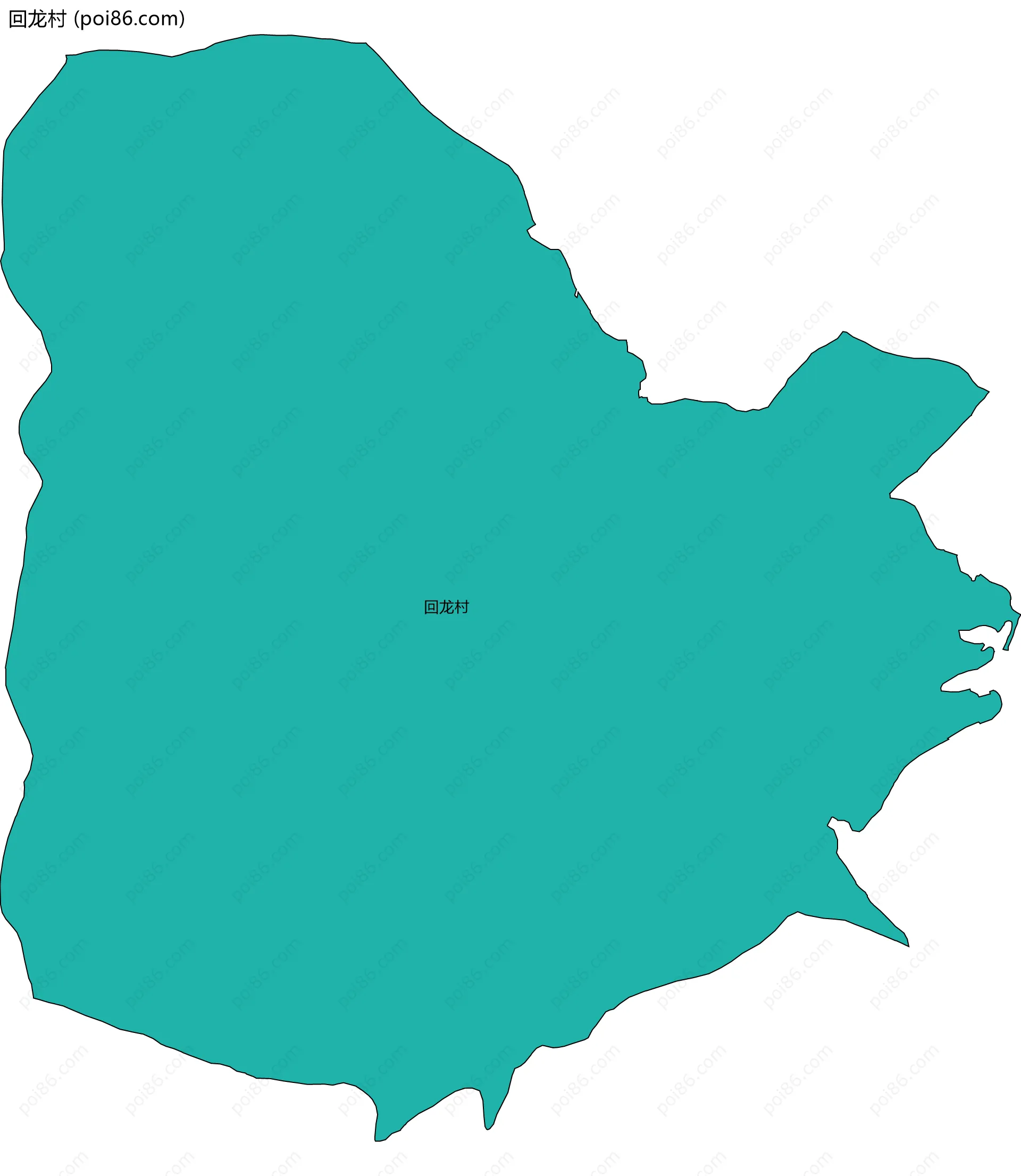 回龙村边界地图