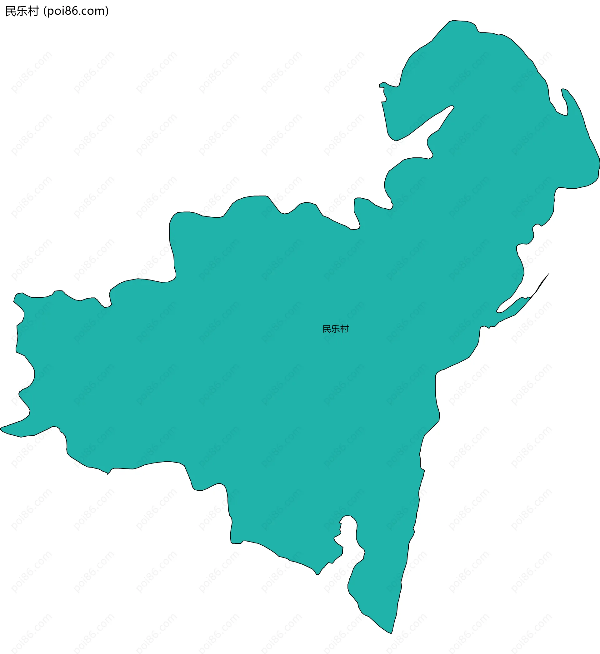 民乐村边界地图