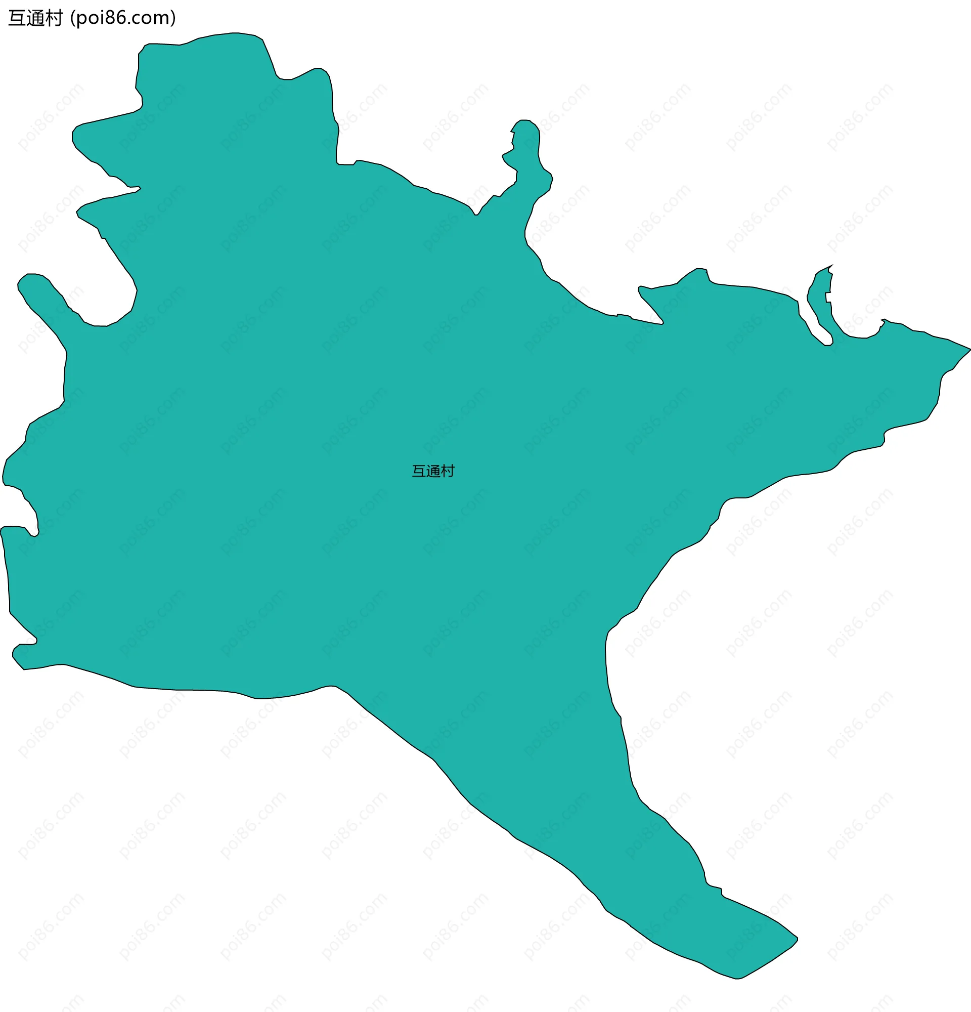 互通村边界地图