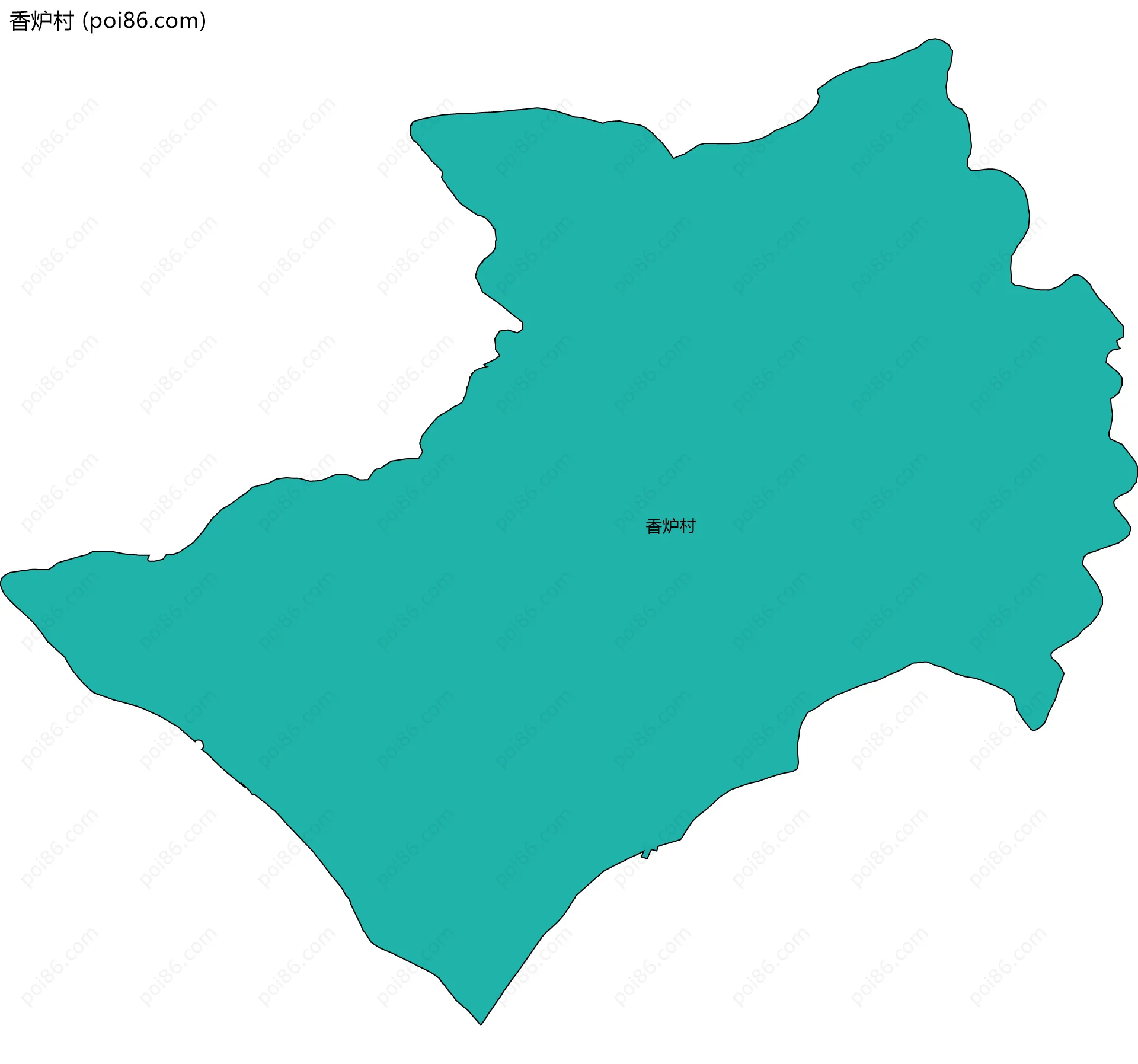 香炉村边界地图