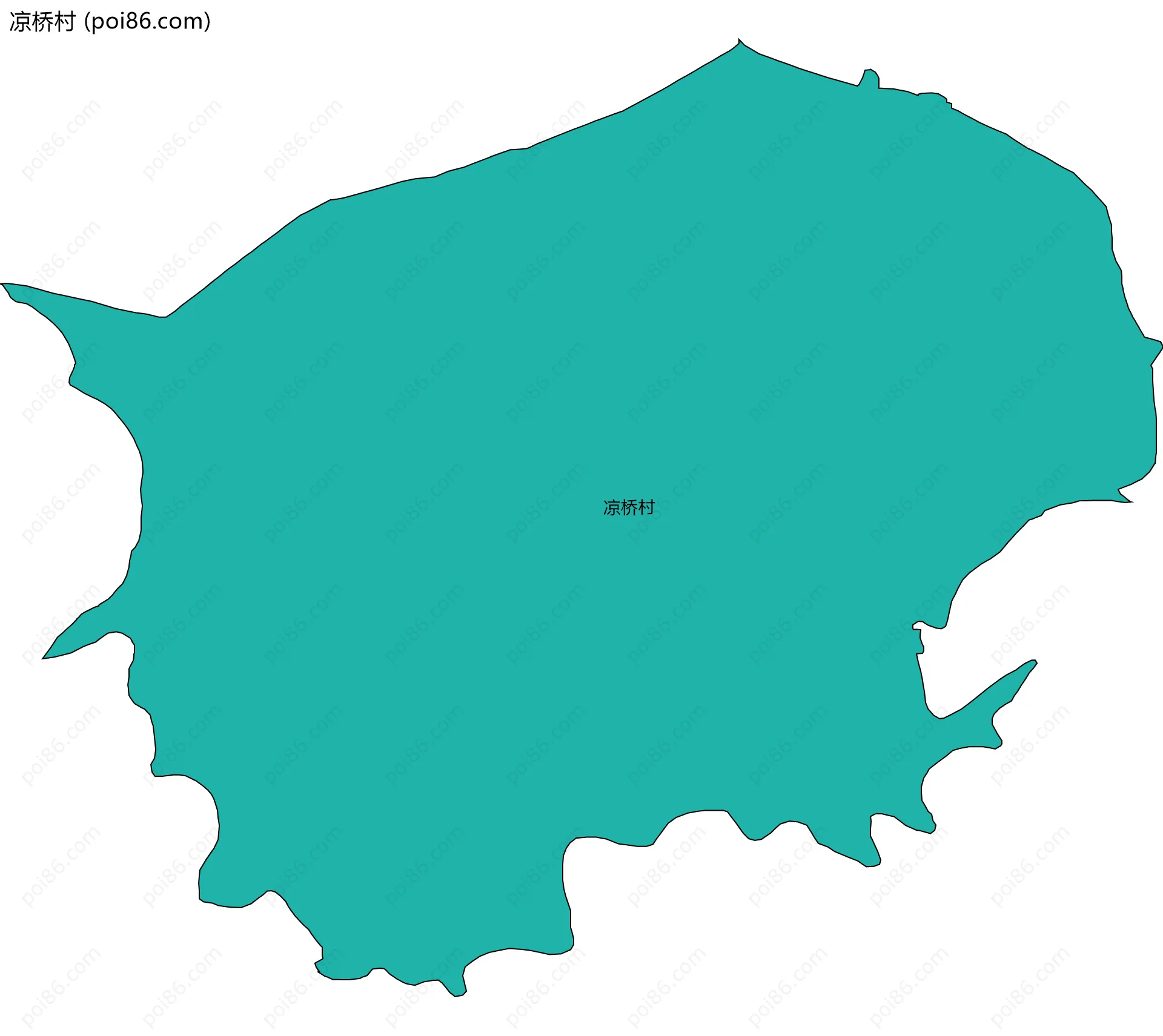 凉桥村边界地图