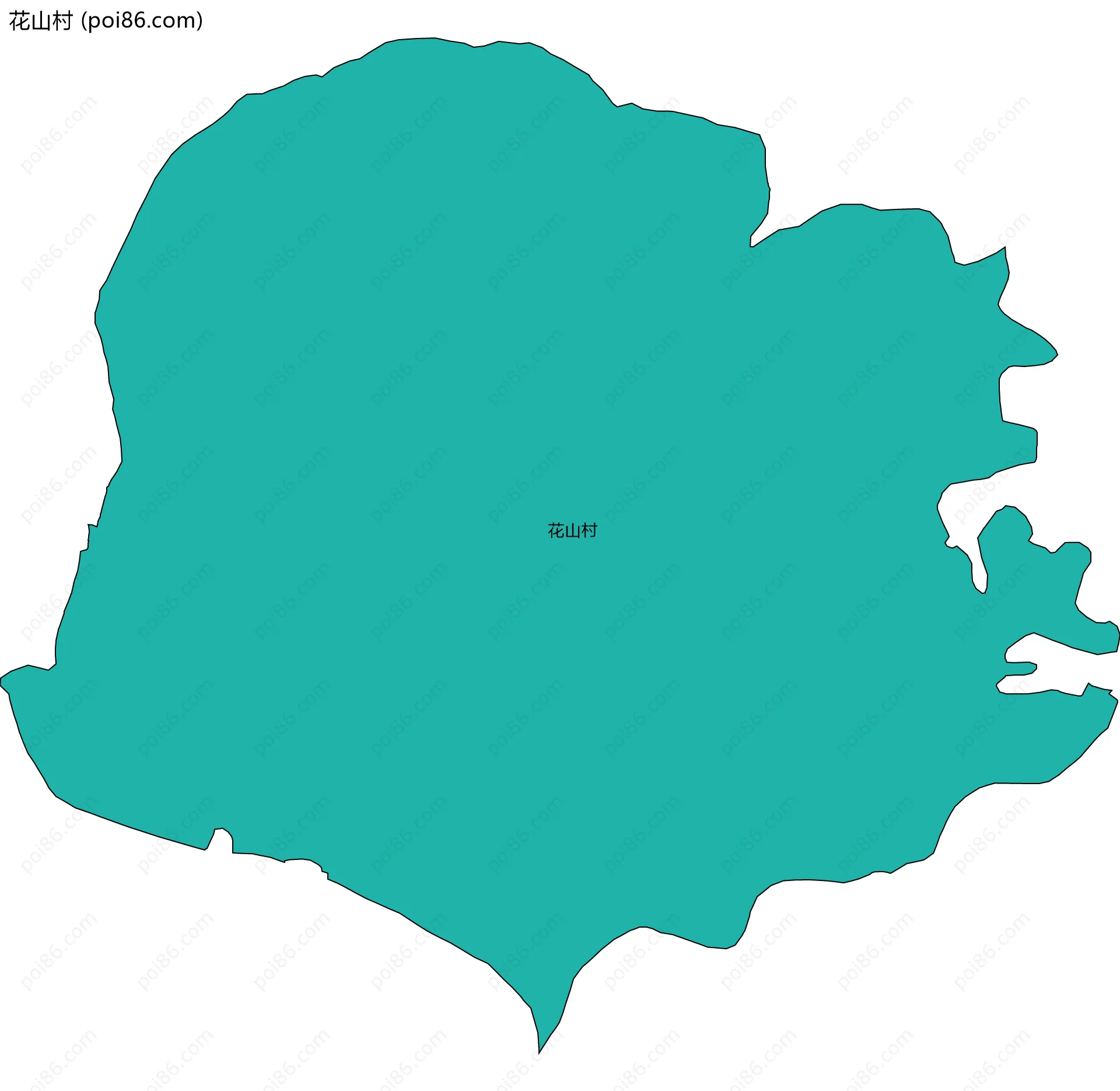 花山村边界地图