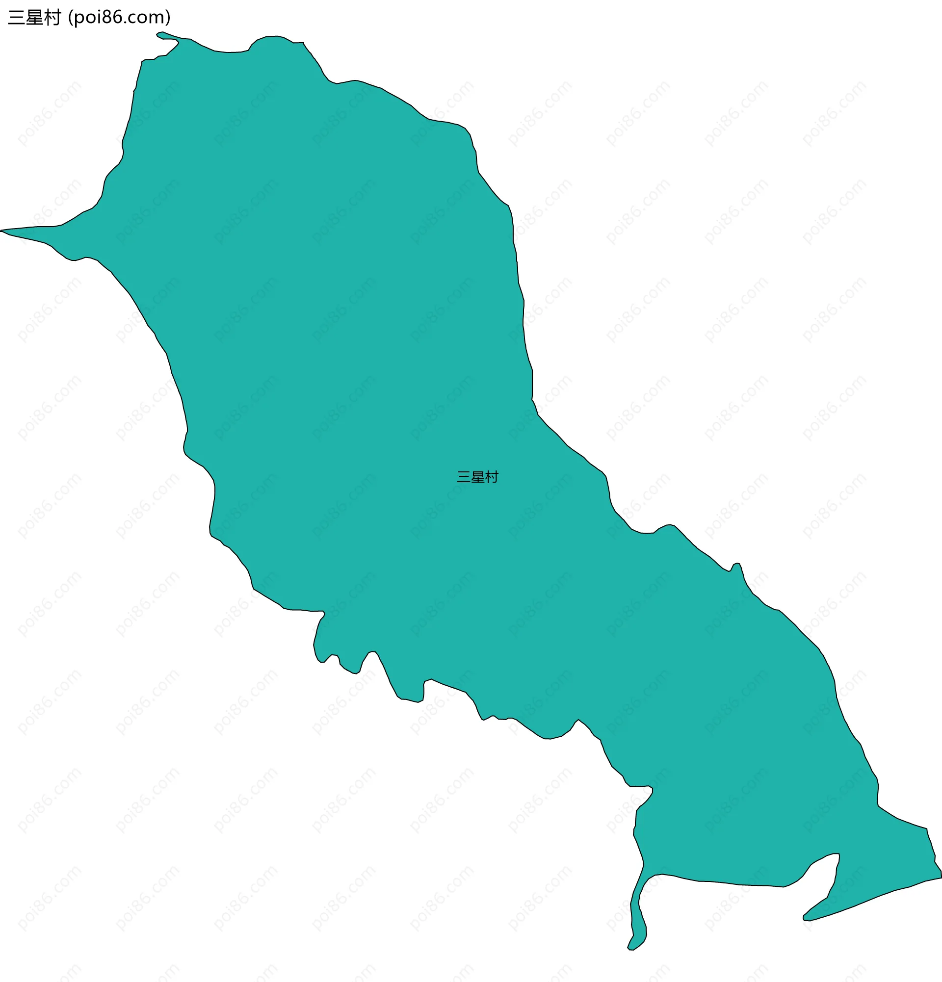 三星村边界地图