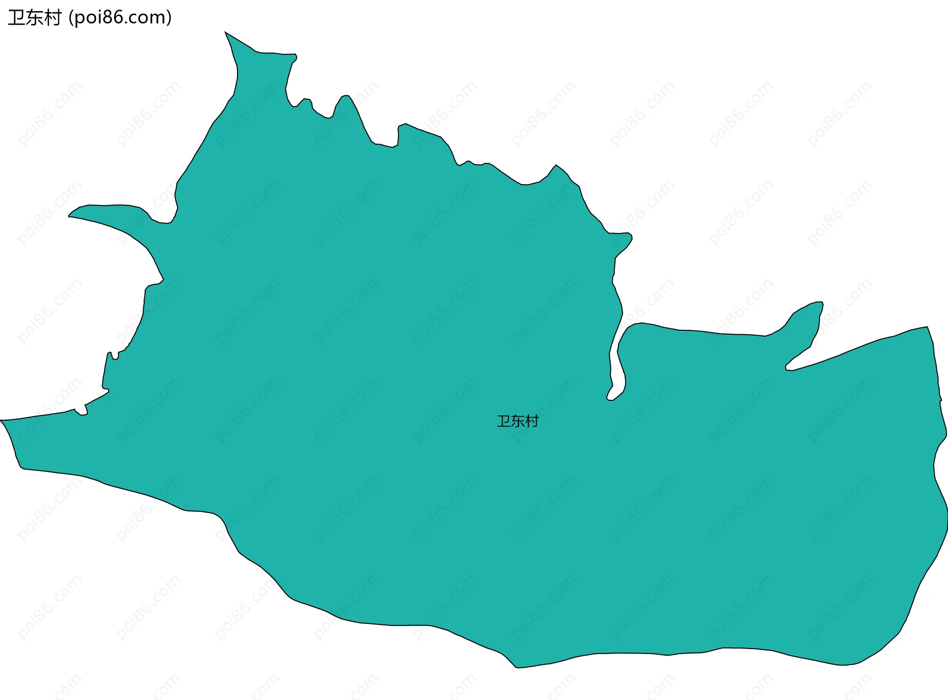 卫东村边界地图