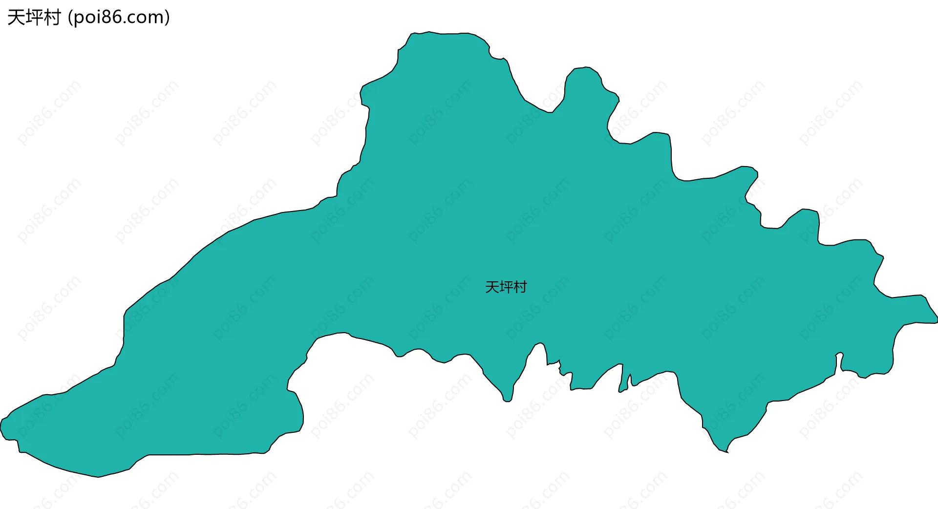 天坪村边界地图