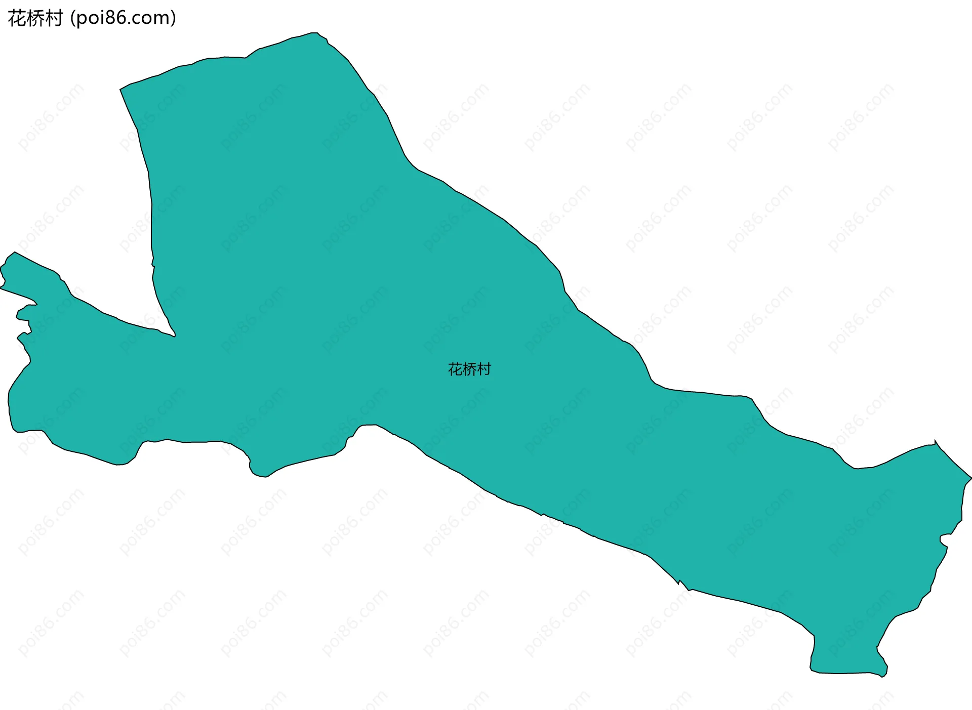 花桥村边界地图