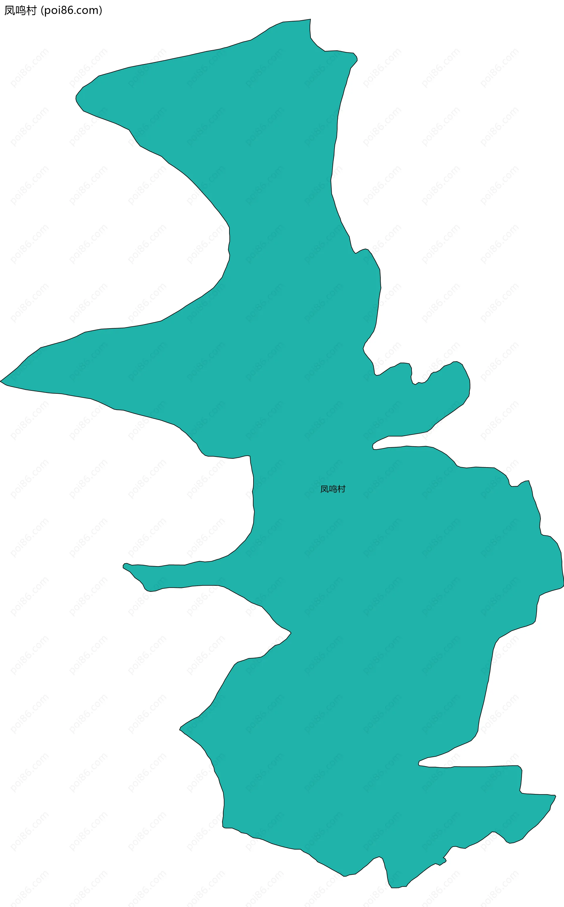 凤鸣村边界地图