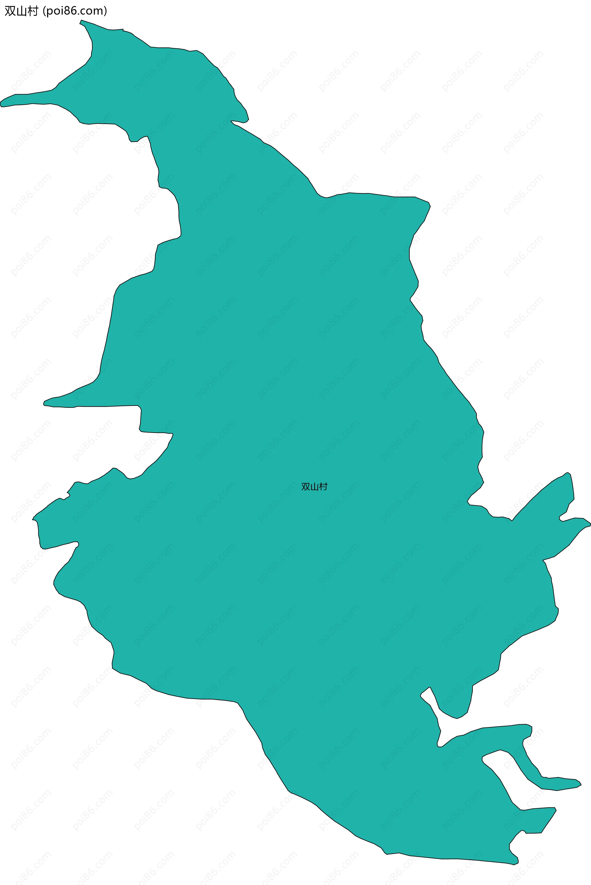 双山村边界地图