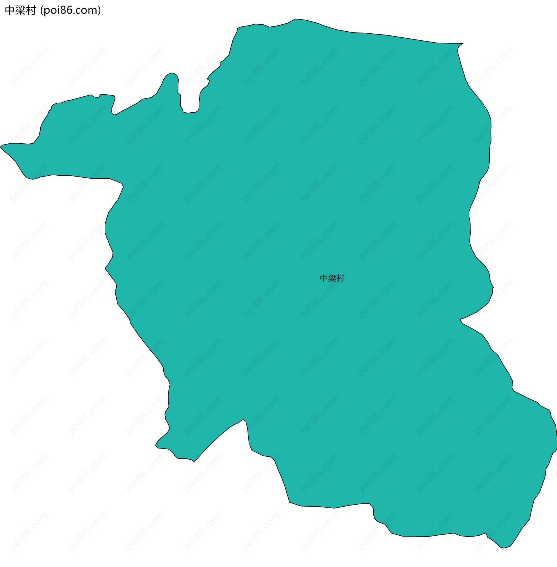 中梁村边界地图