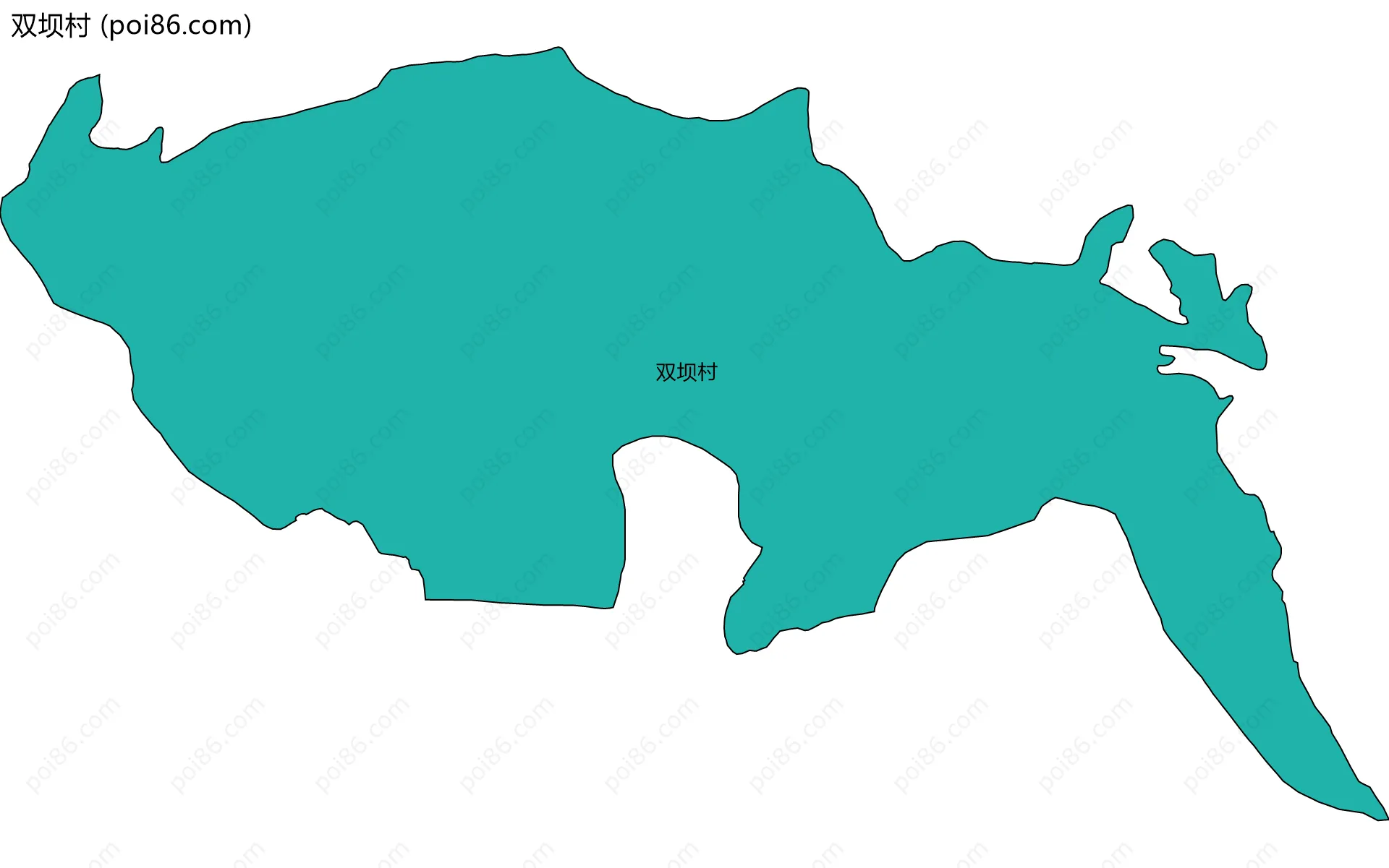 双坝村边界地图