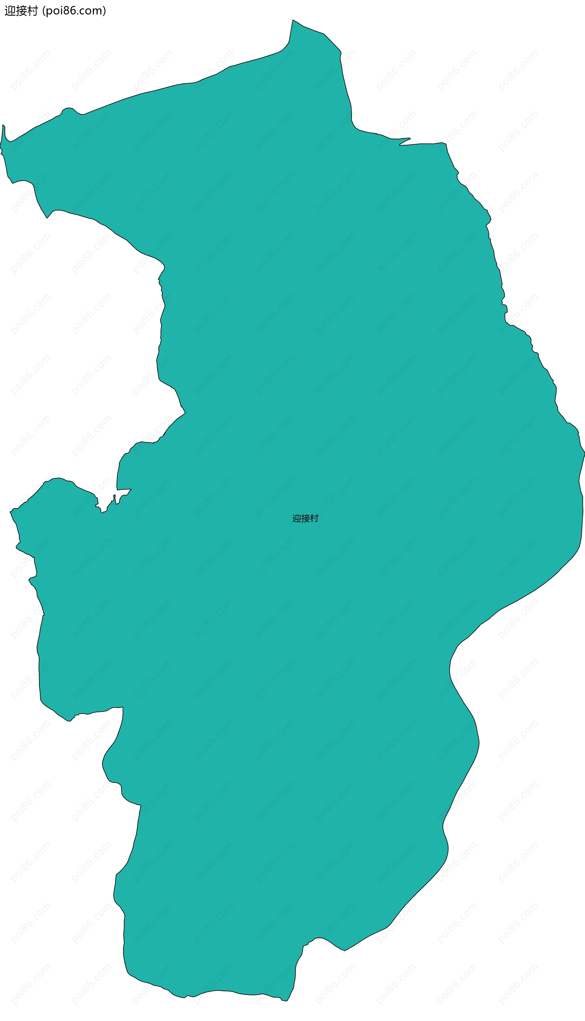 迎接村边界地图