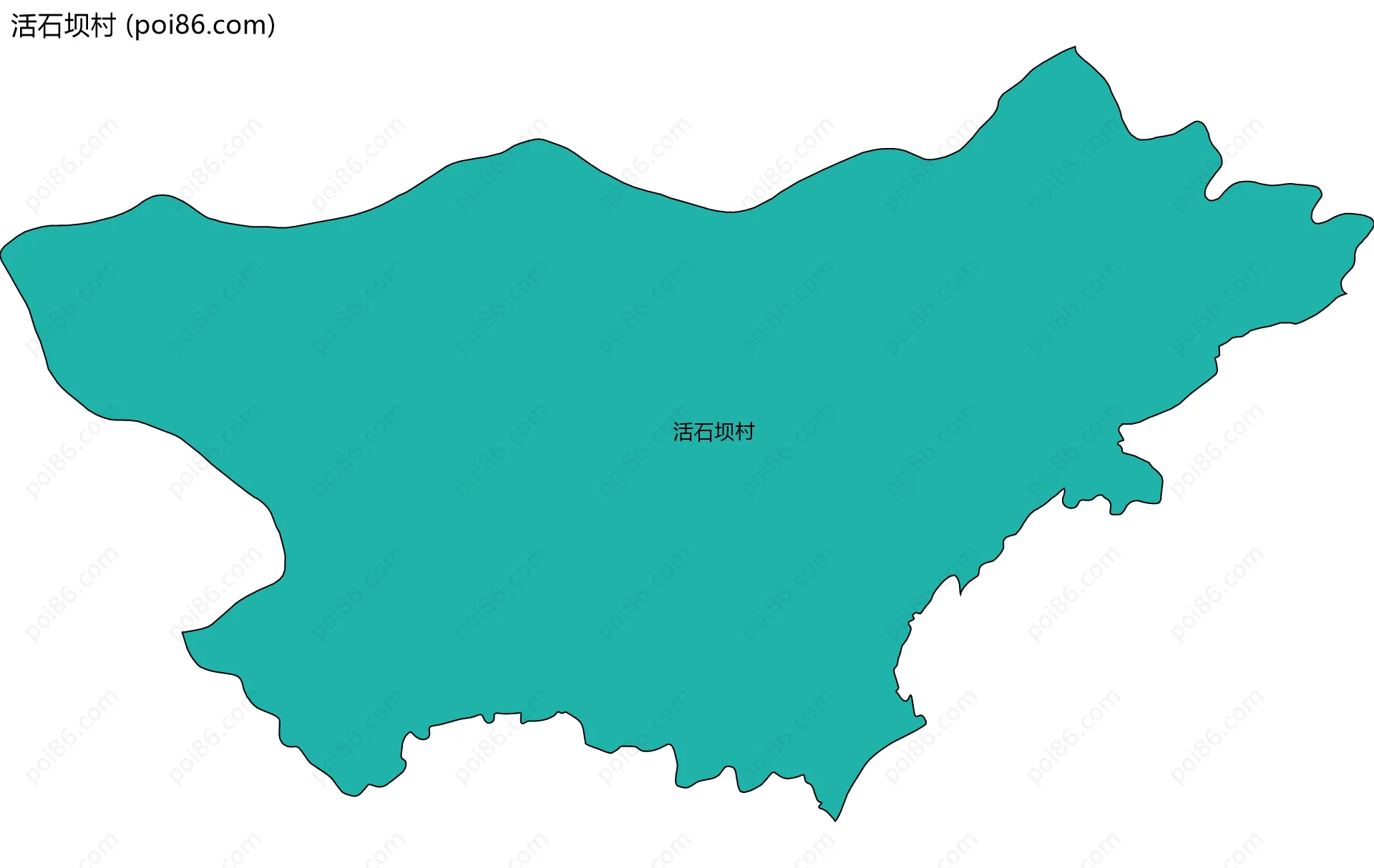 活石坝村边界地图