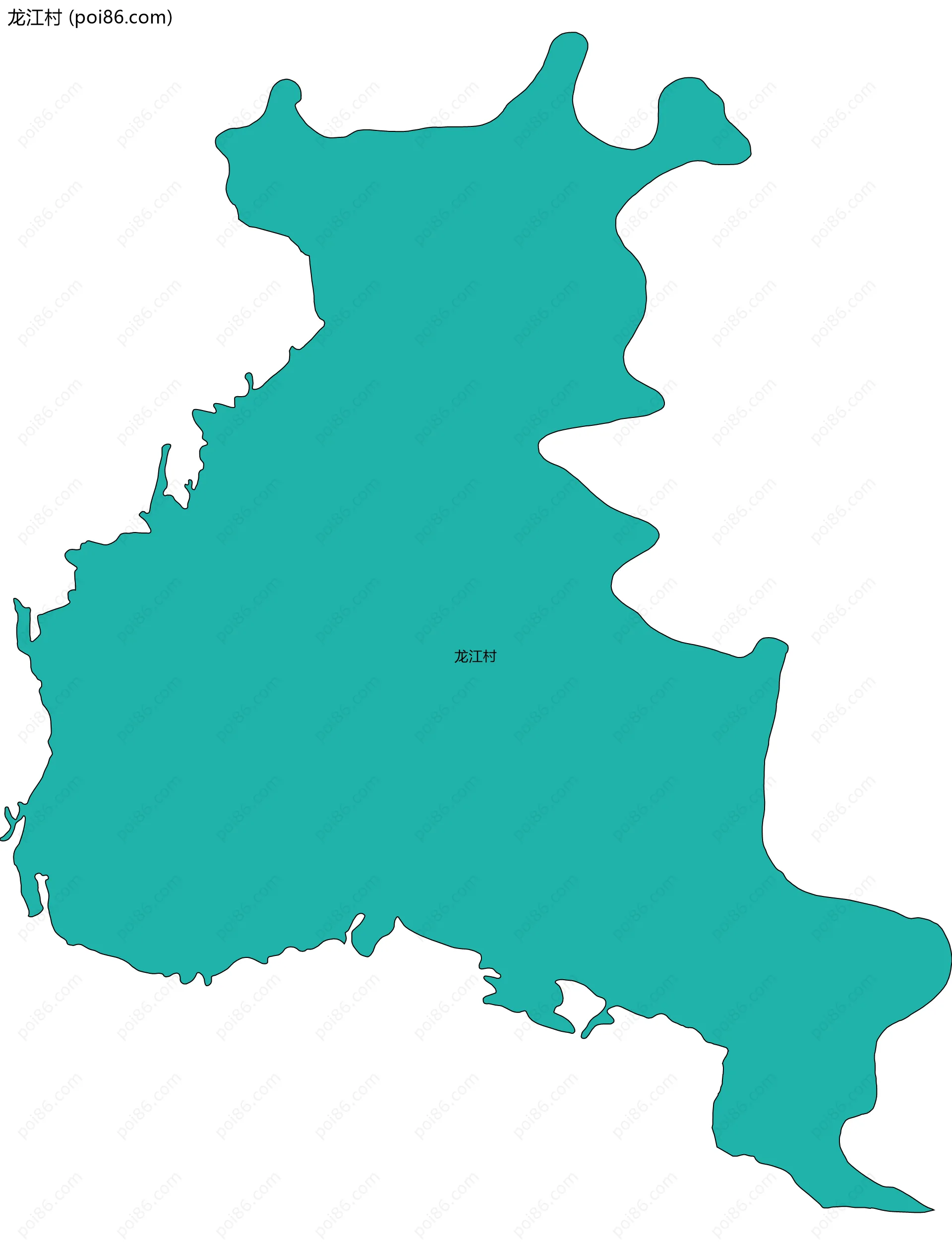 龙江村边界地图