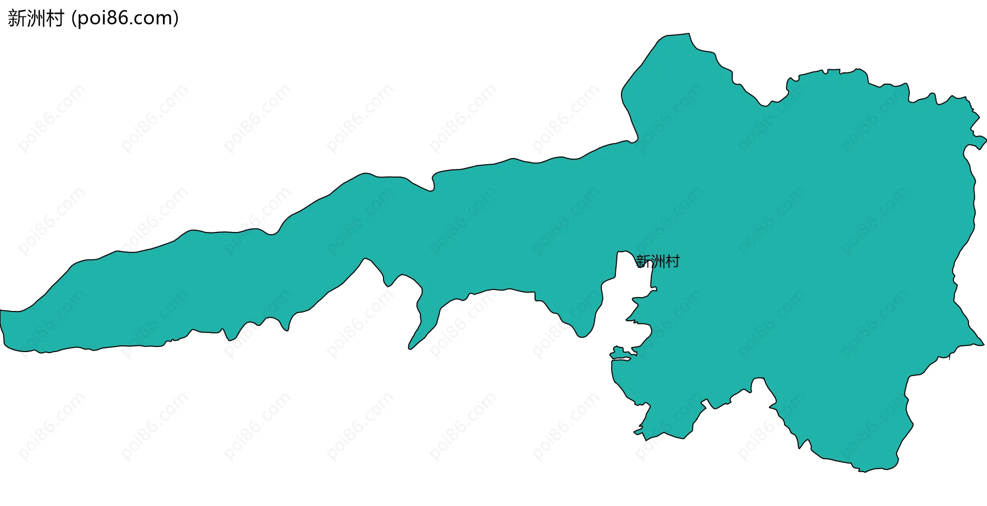 新洲村边界地图