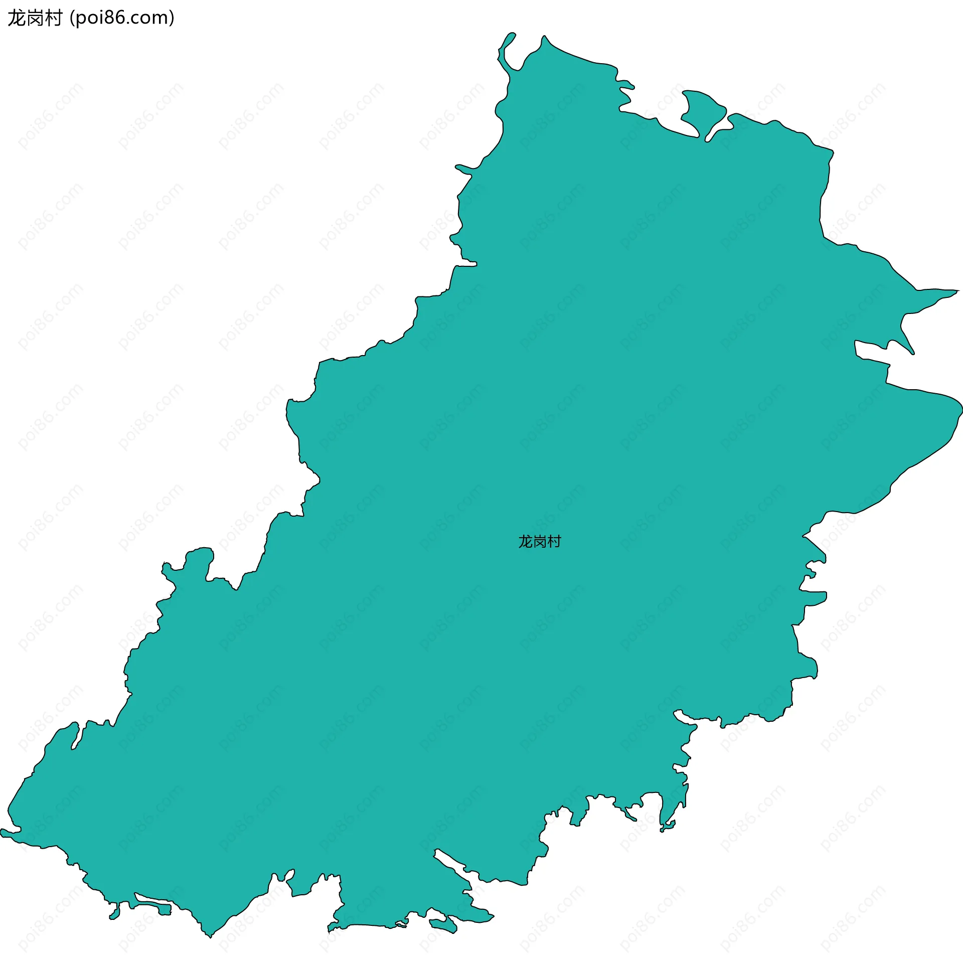 龙岗村边界地图