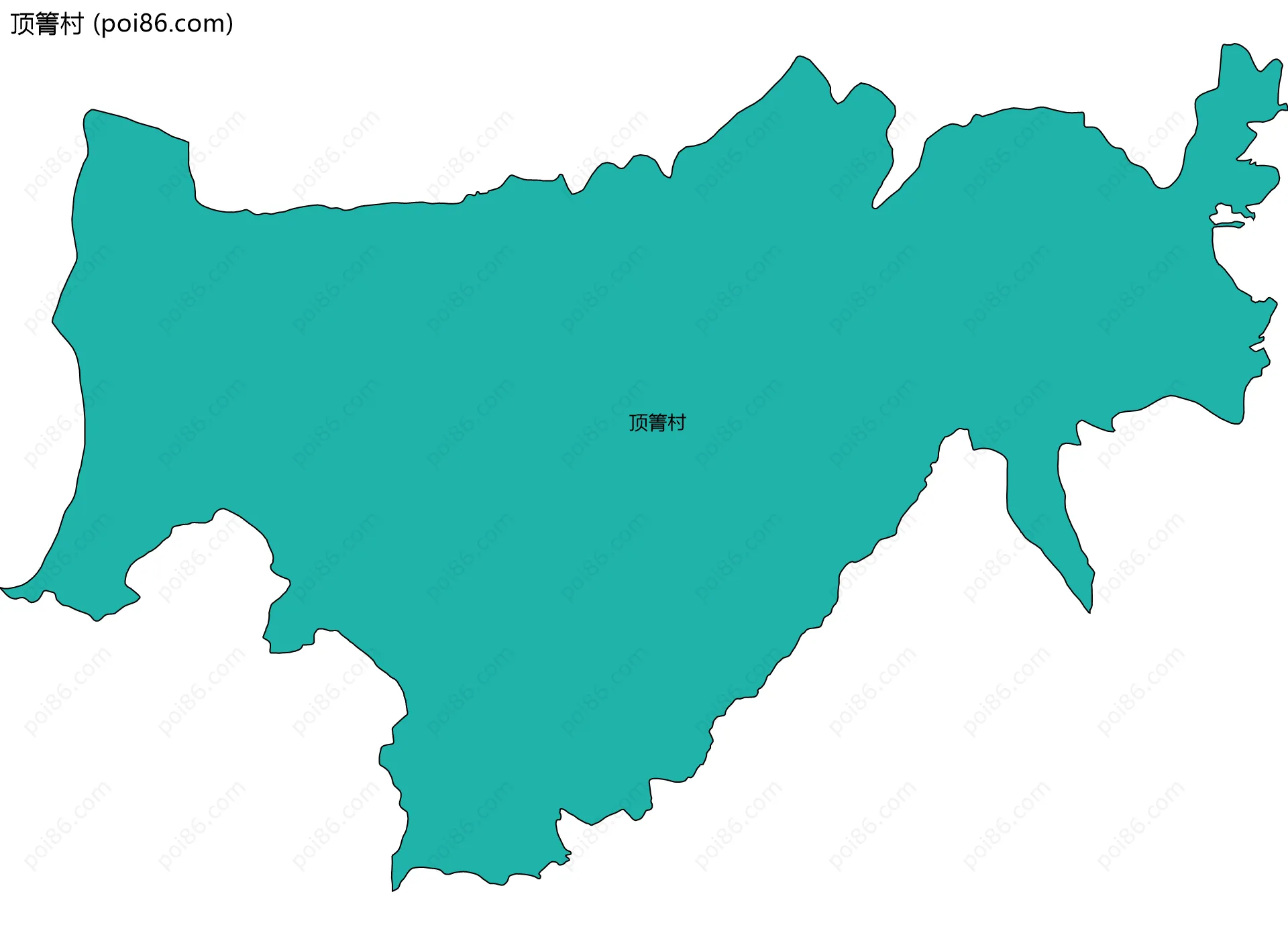 顶箐村边界地图