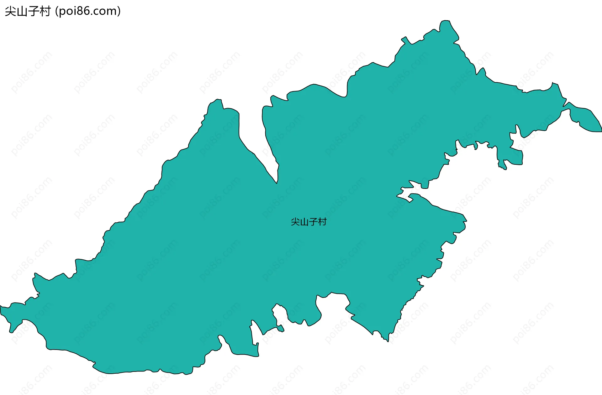 尖山子村边界地图