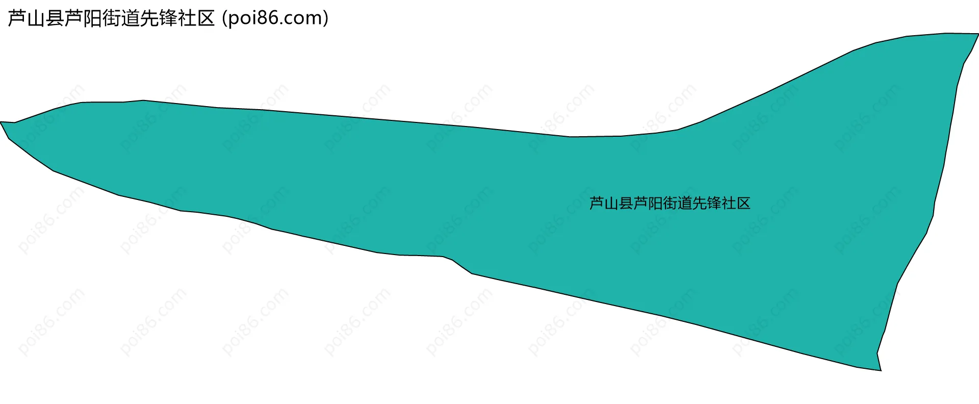 芦山县芦阳街道先锋社区边界地图