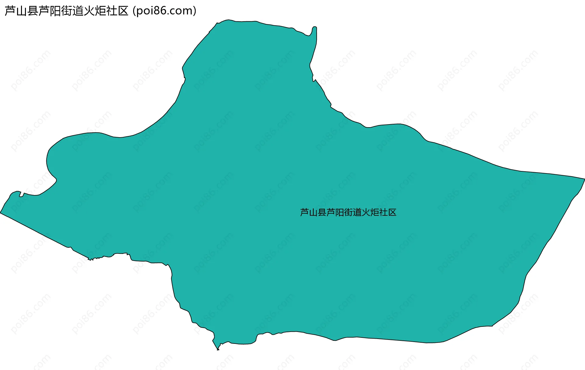芦山县芦阳街道火炬社区边界地图