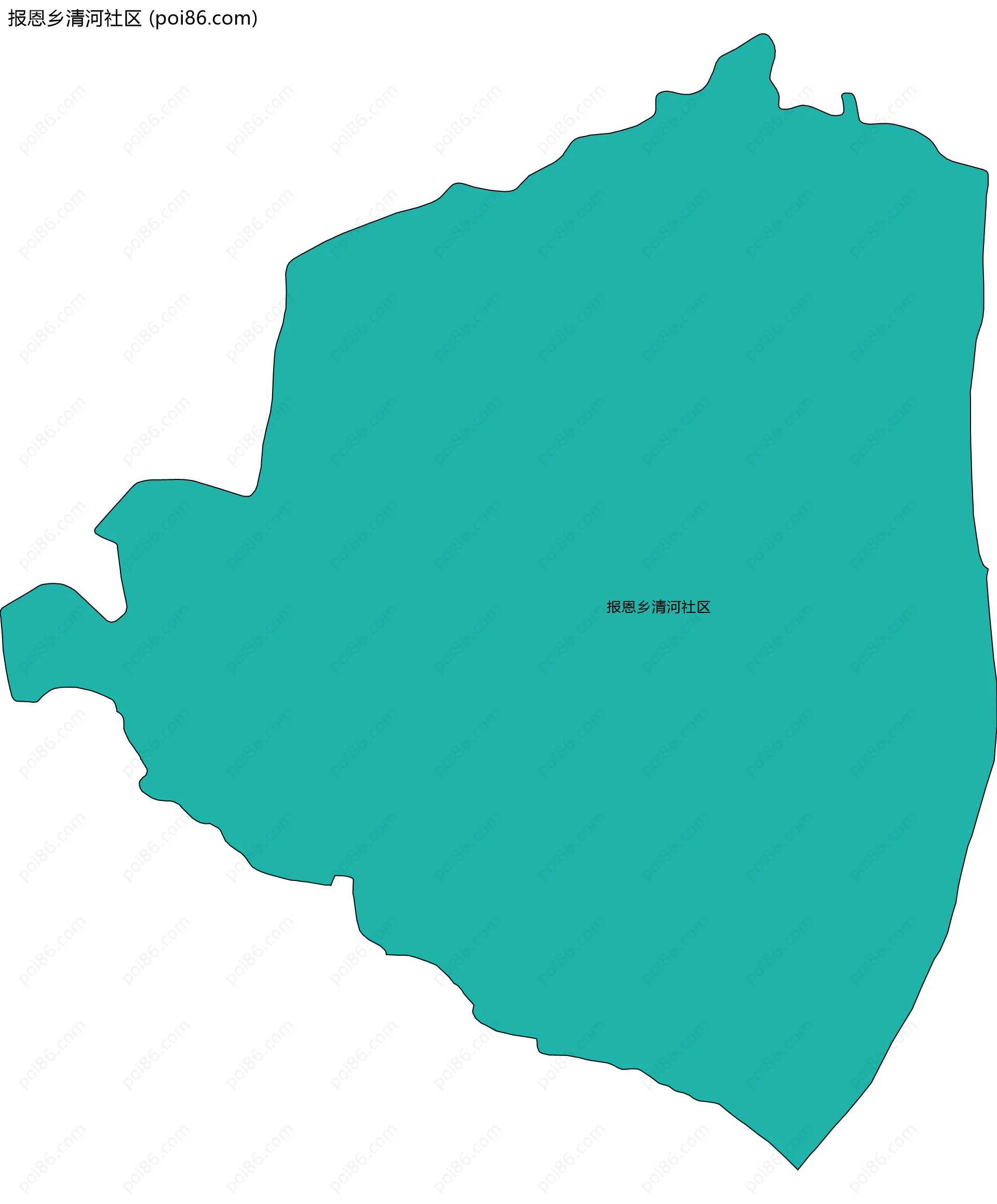 报恩乡清河社区边界地图