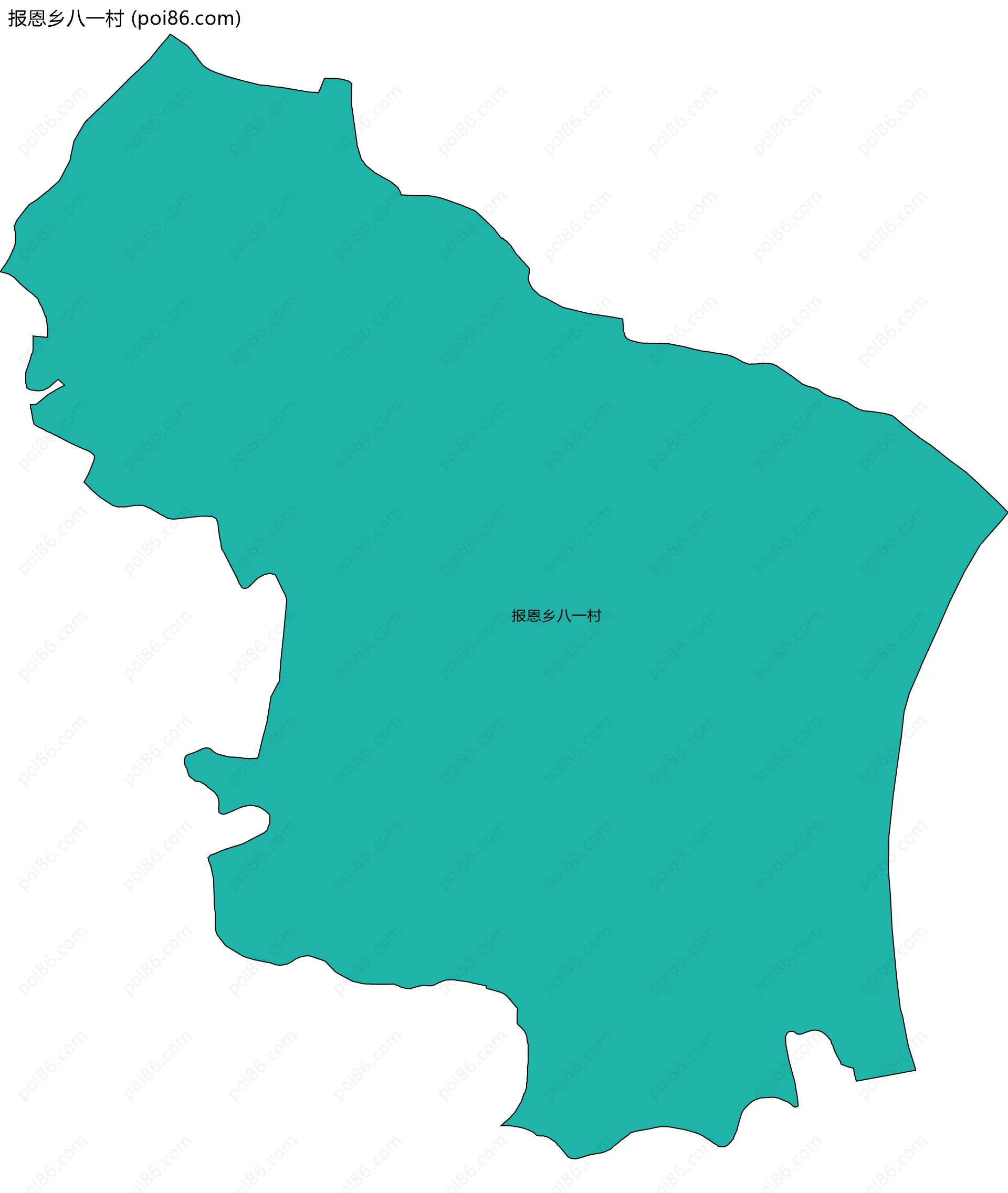 报恩乡八一村边界地图