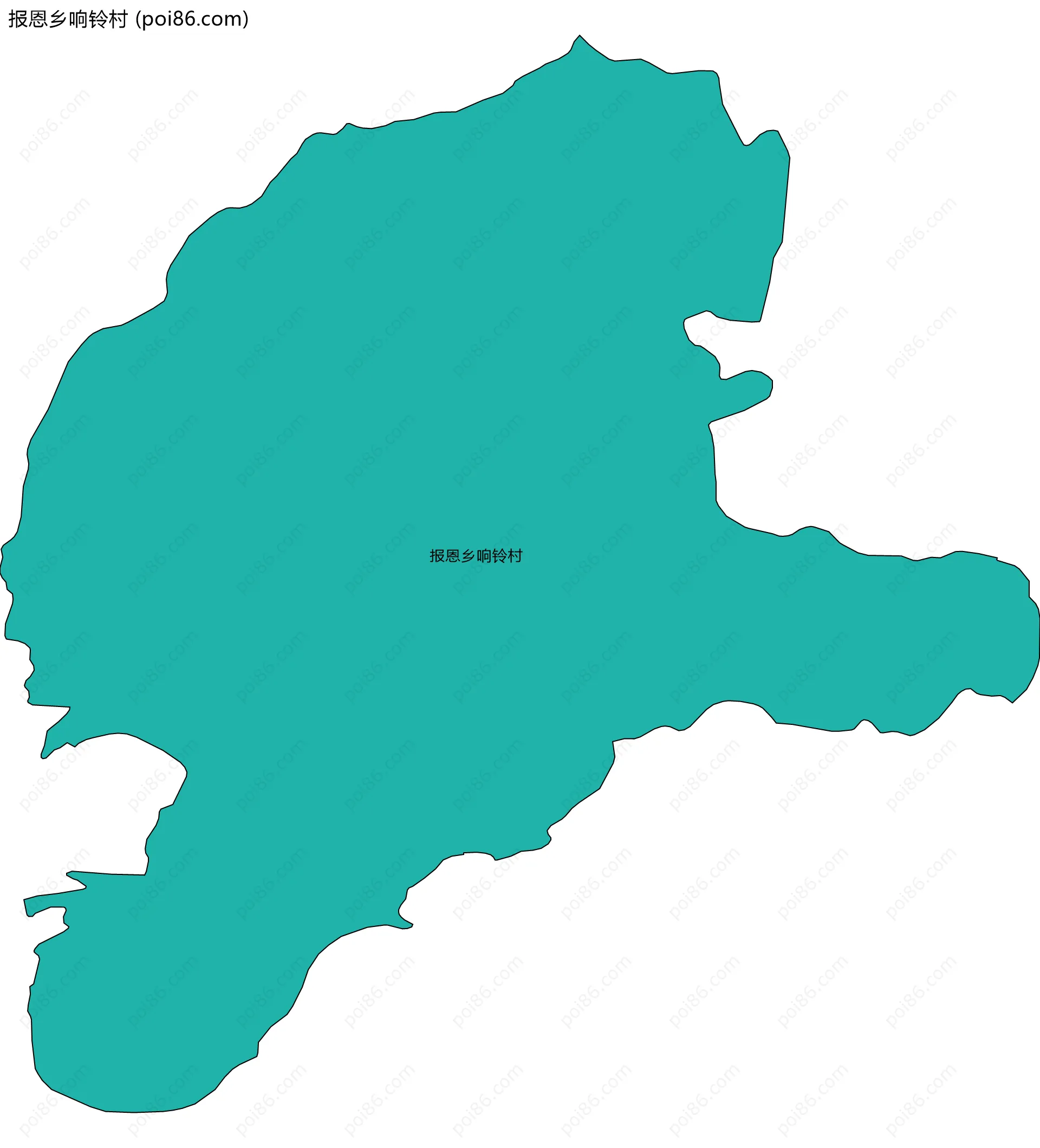 报恩乡响铃村边界地图