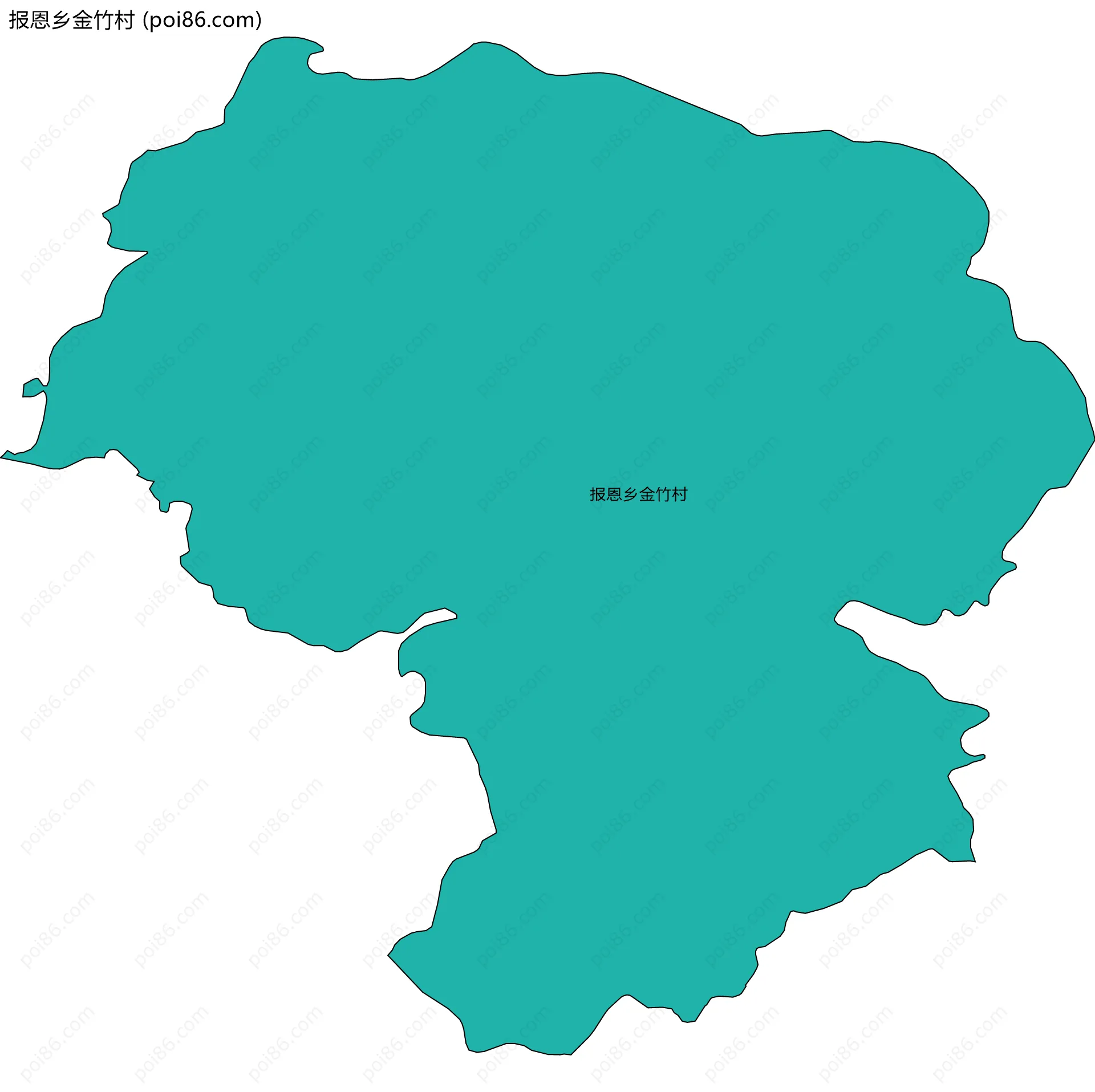 报恩乡金竹村边界地图