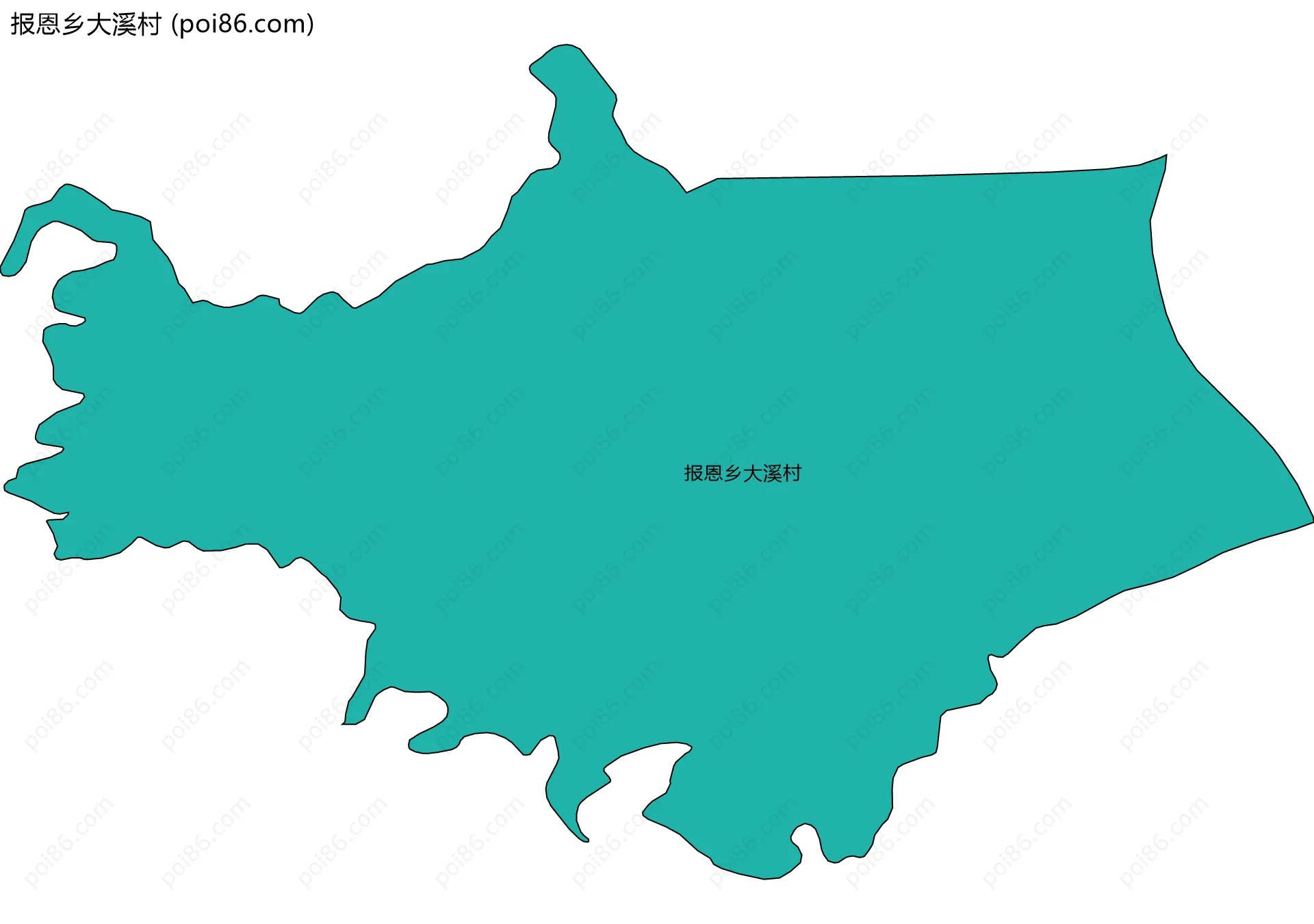 报恩乡大溪村边界地图