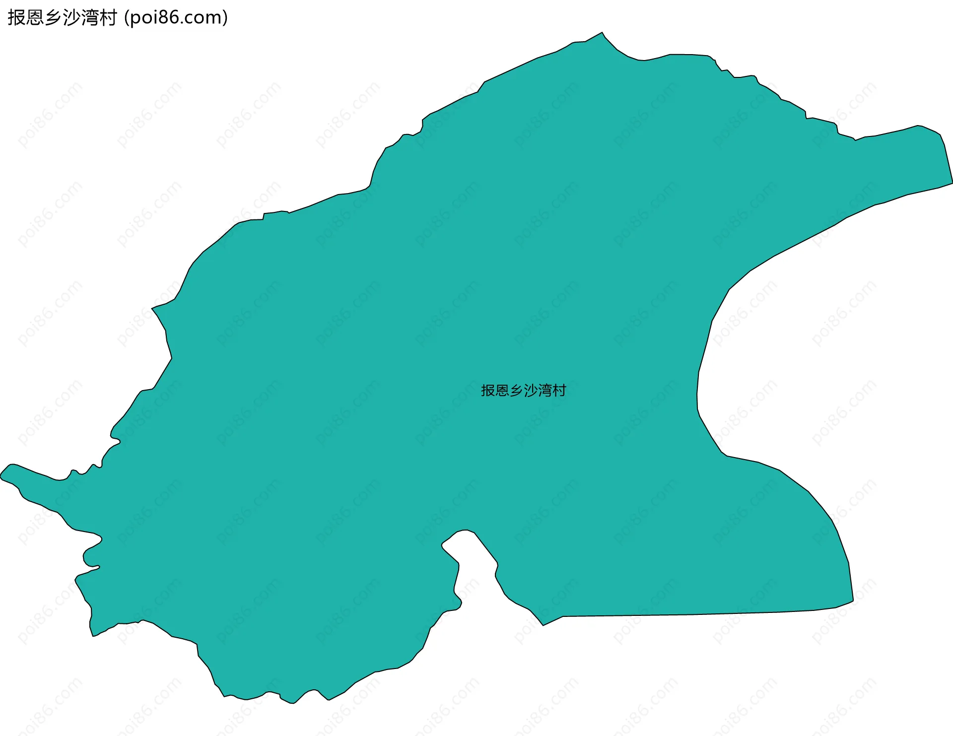 报恩乡沙湾村边界地图