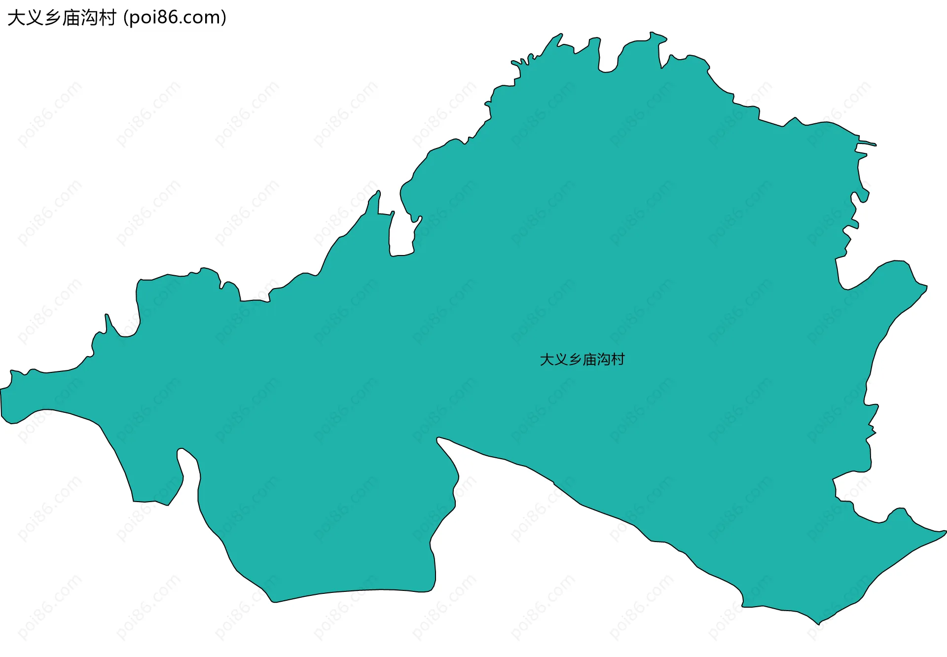 大义乡庙沟村边界地图