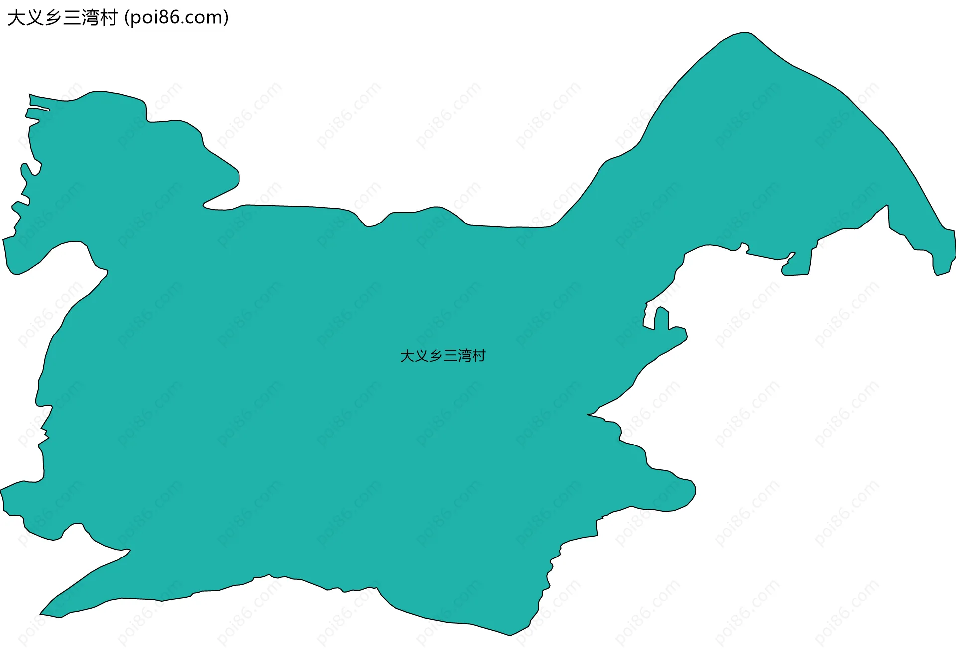 大义乡三湾村边界地图