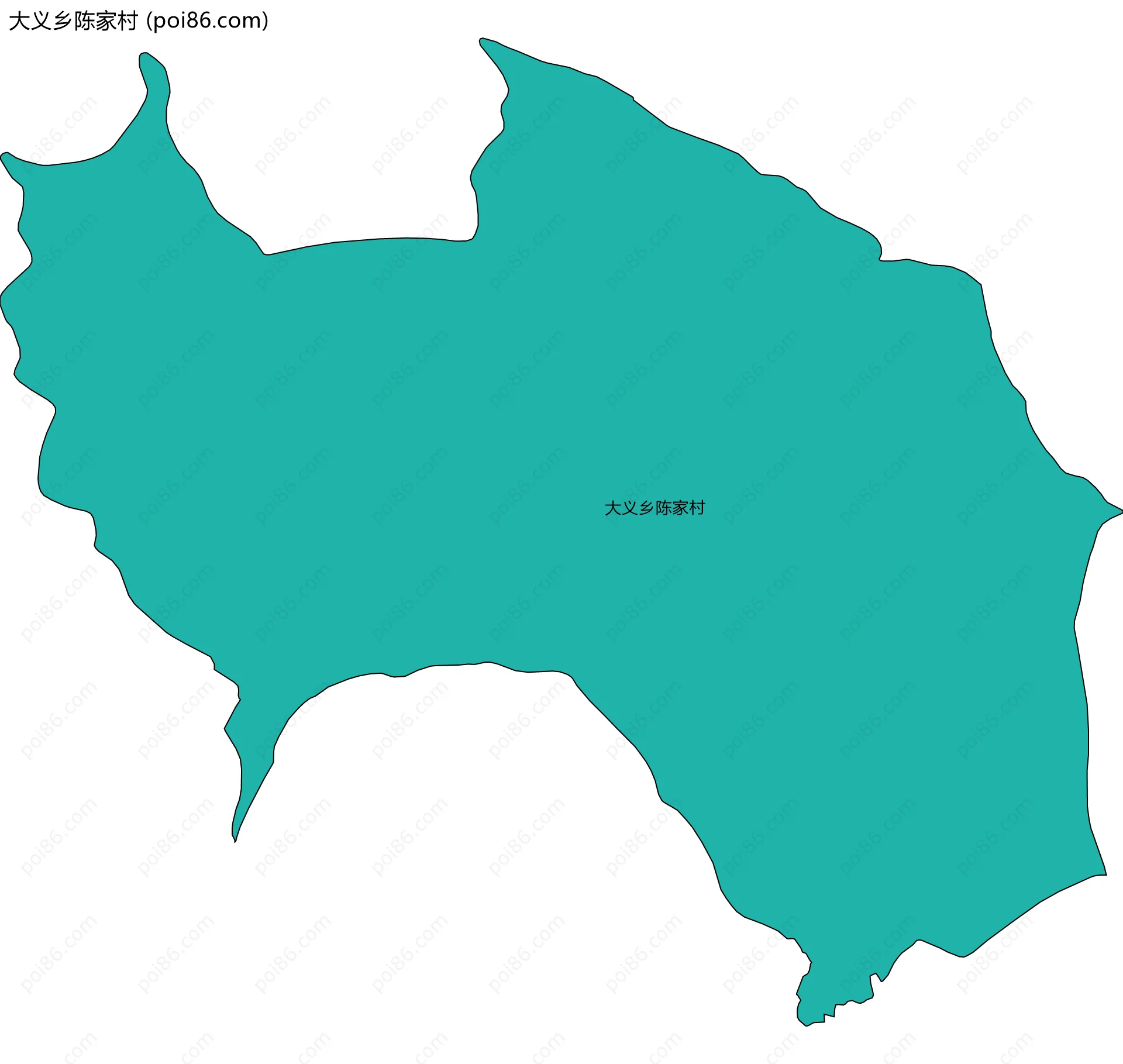 大义乡陈家村边界地图