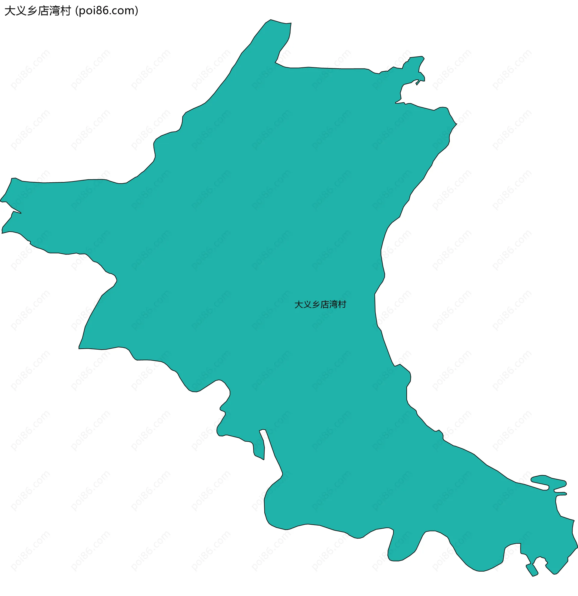 大义乡店湾村边界地图