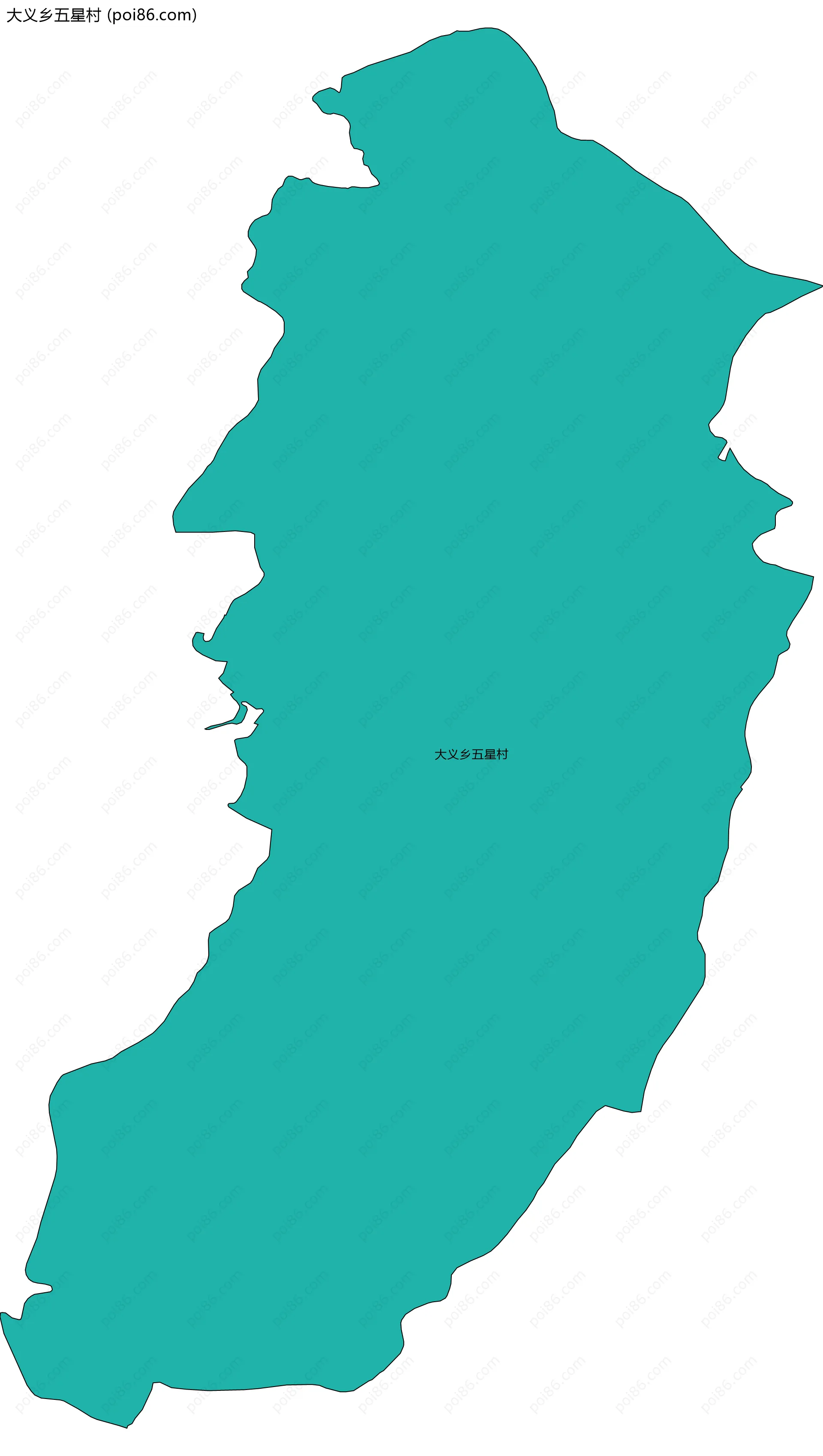 大义乡五星村边界地图