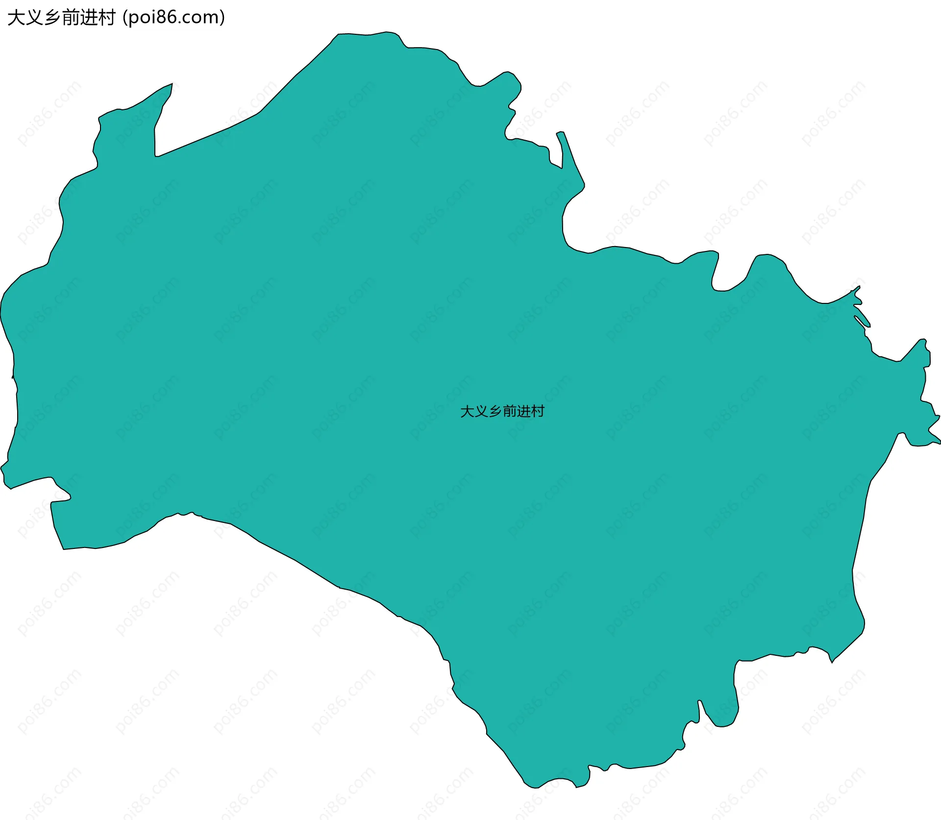 大义乡前进村边界地图