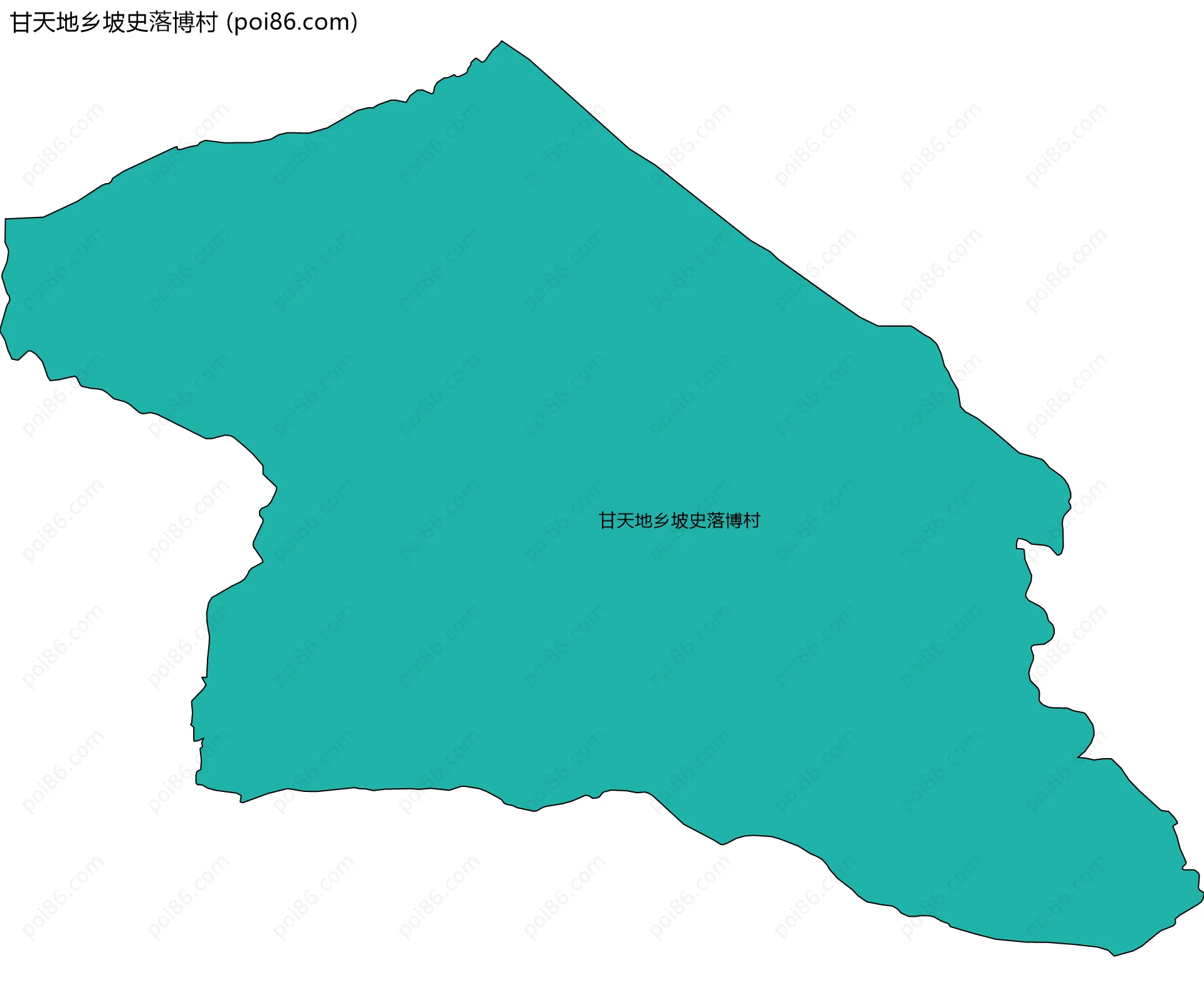 甘天地乡坡史落博村边界地图