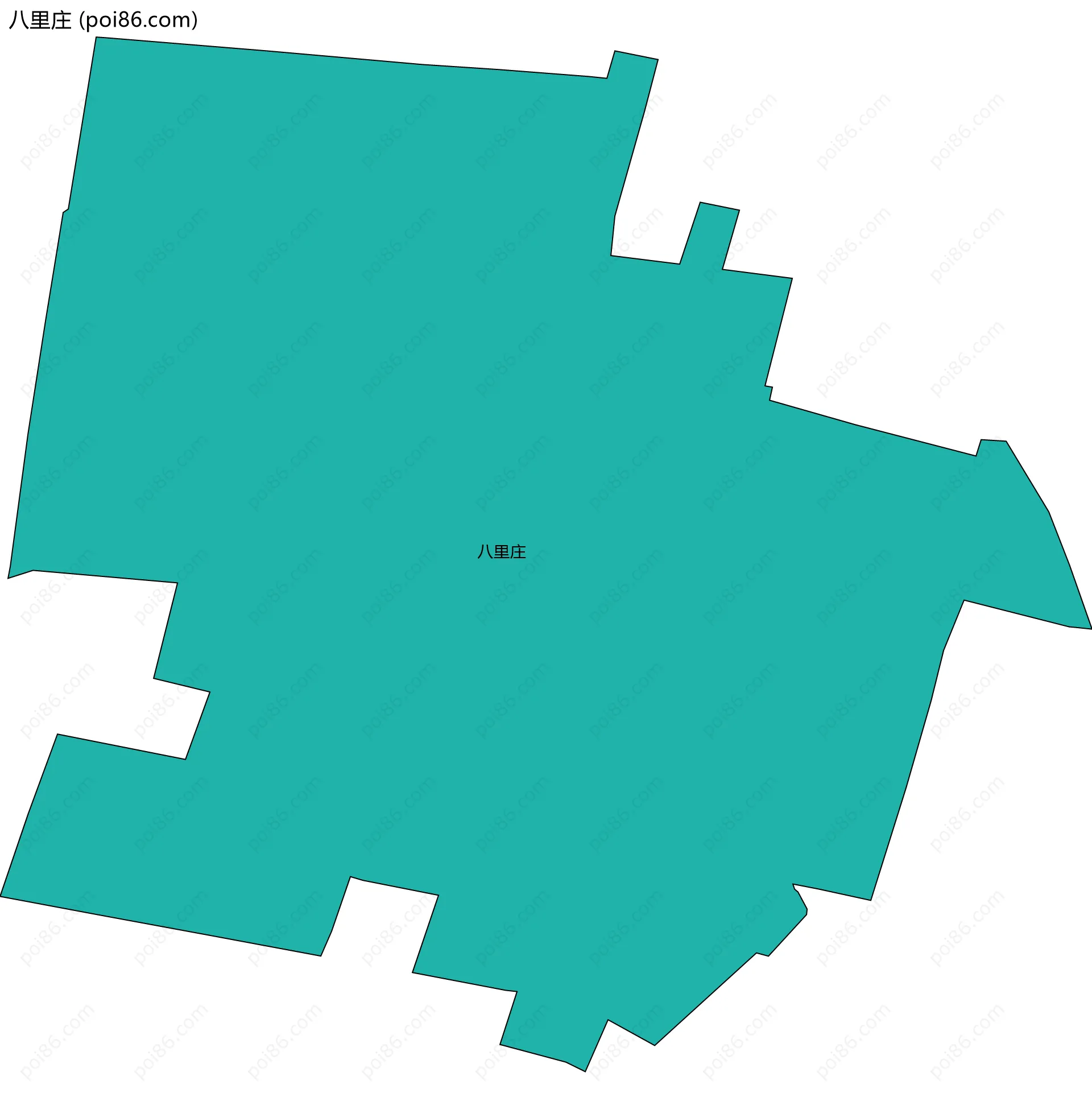 八里庄边界地图